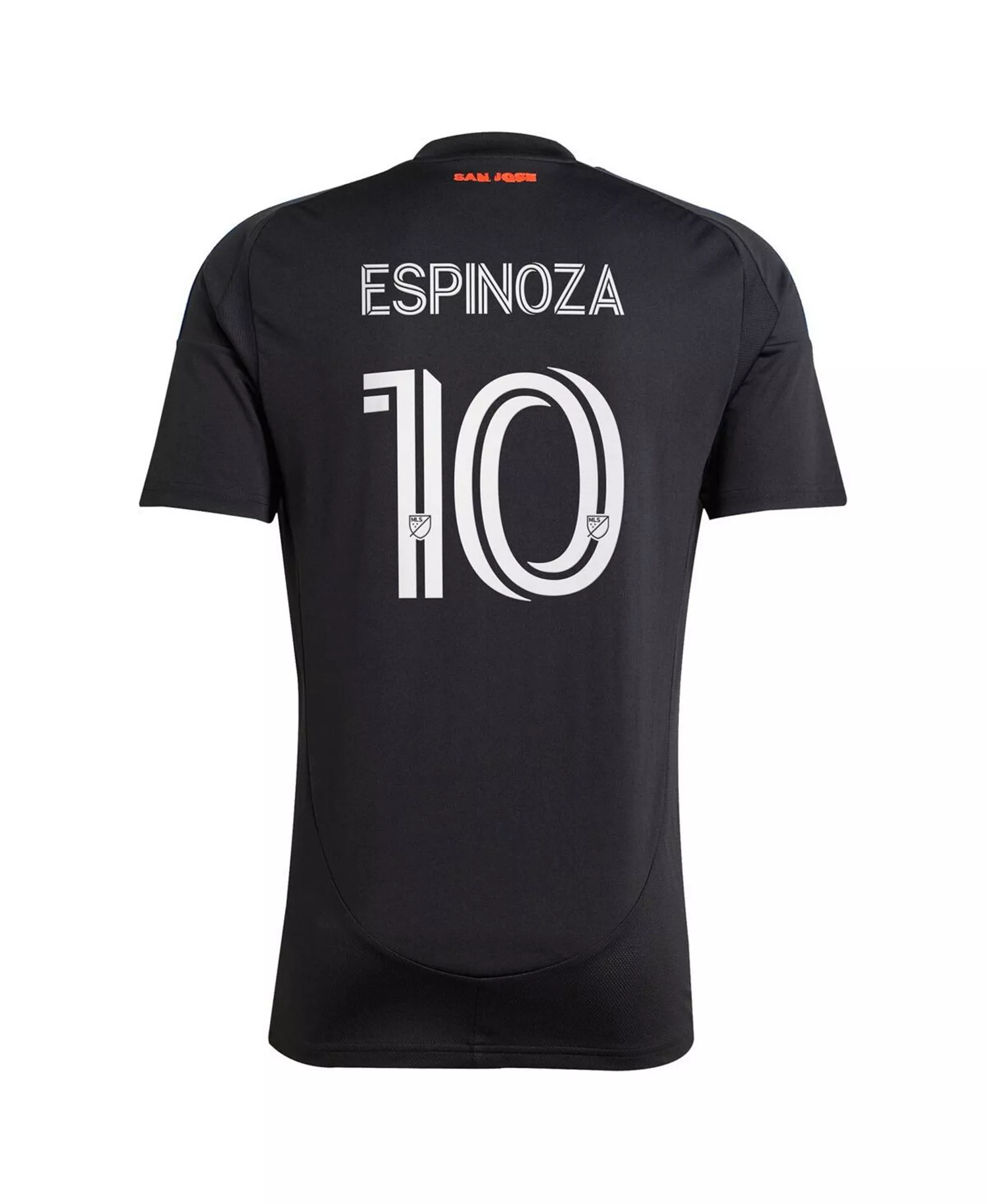 Men's Cristian Espinoza Black San Jose Earthquakes 2025 Headliner Replica Player Jersey - Black - 2XL