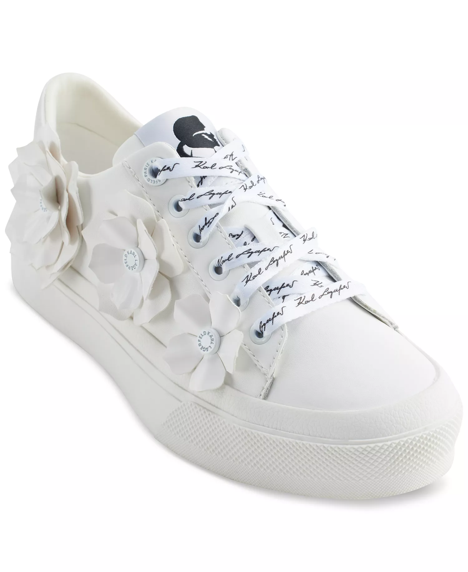 Women's Georgia Lace-Up Embellished Sneakers - Bright White - 10M