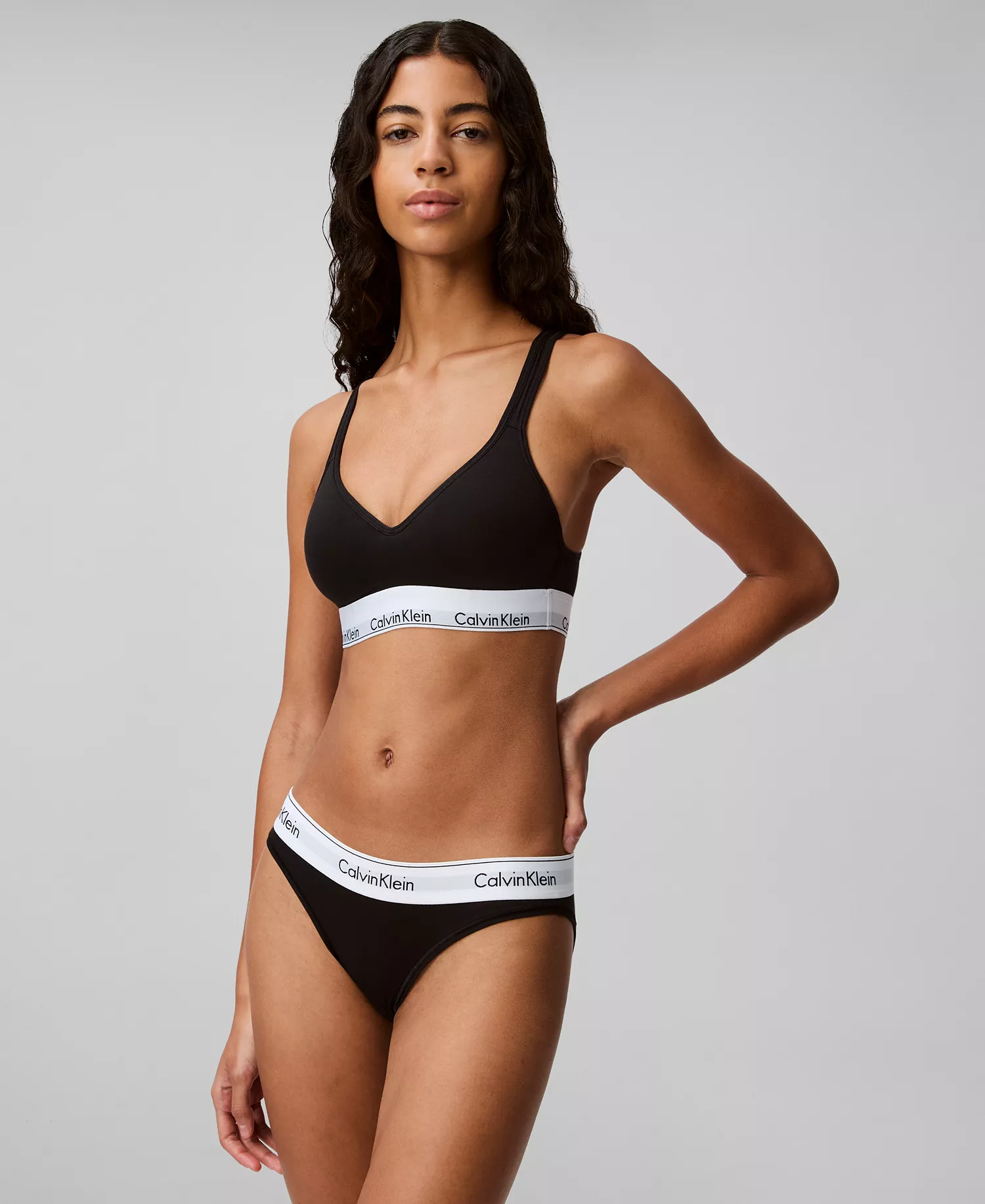 Calvin Klein Women's Modern Cotton Bikini Underwear- F3787 - Black - L
