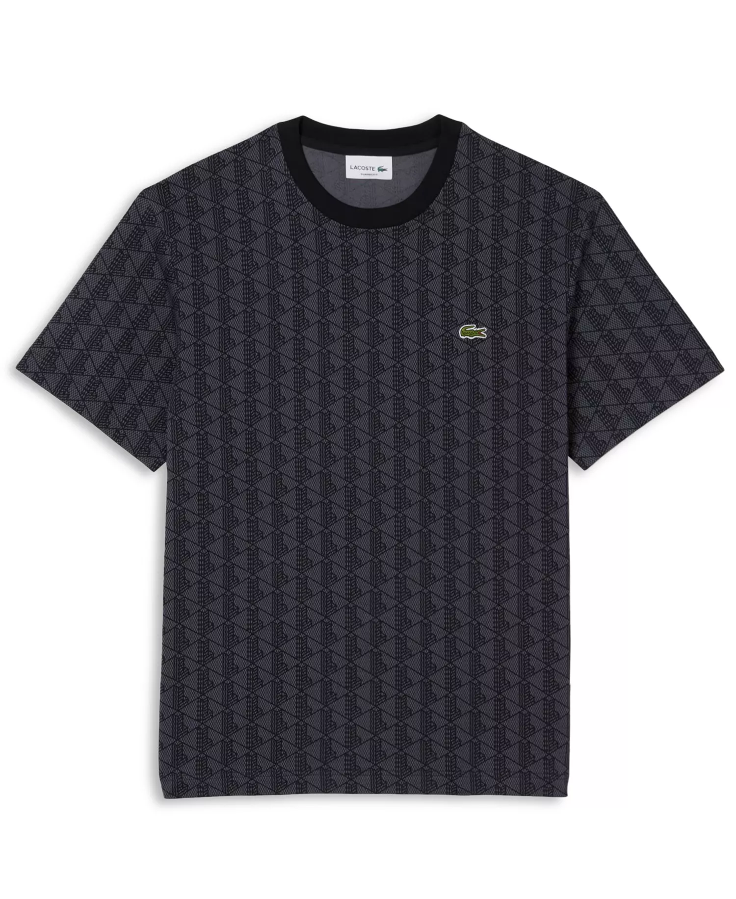 Men's Big & Tall Allover Monogram T-Shirt - Graphite Sombre/Black - L