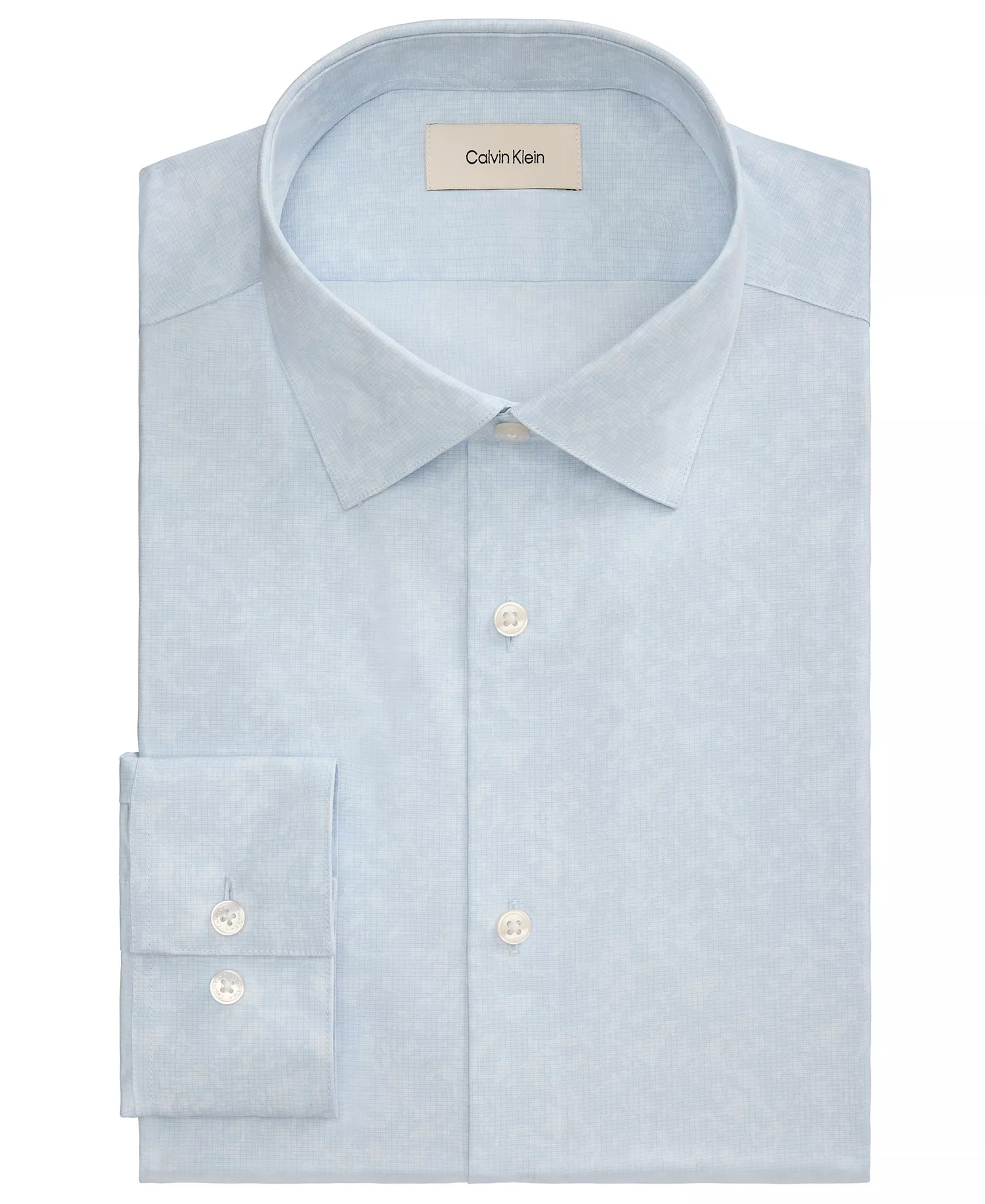 Men's Performance Wrinkle-Free Slim-Fit Dress Shirt - Blue - 14 32/33