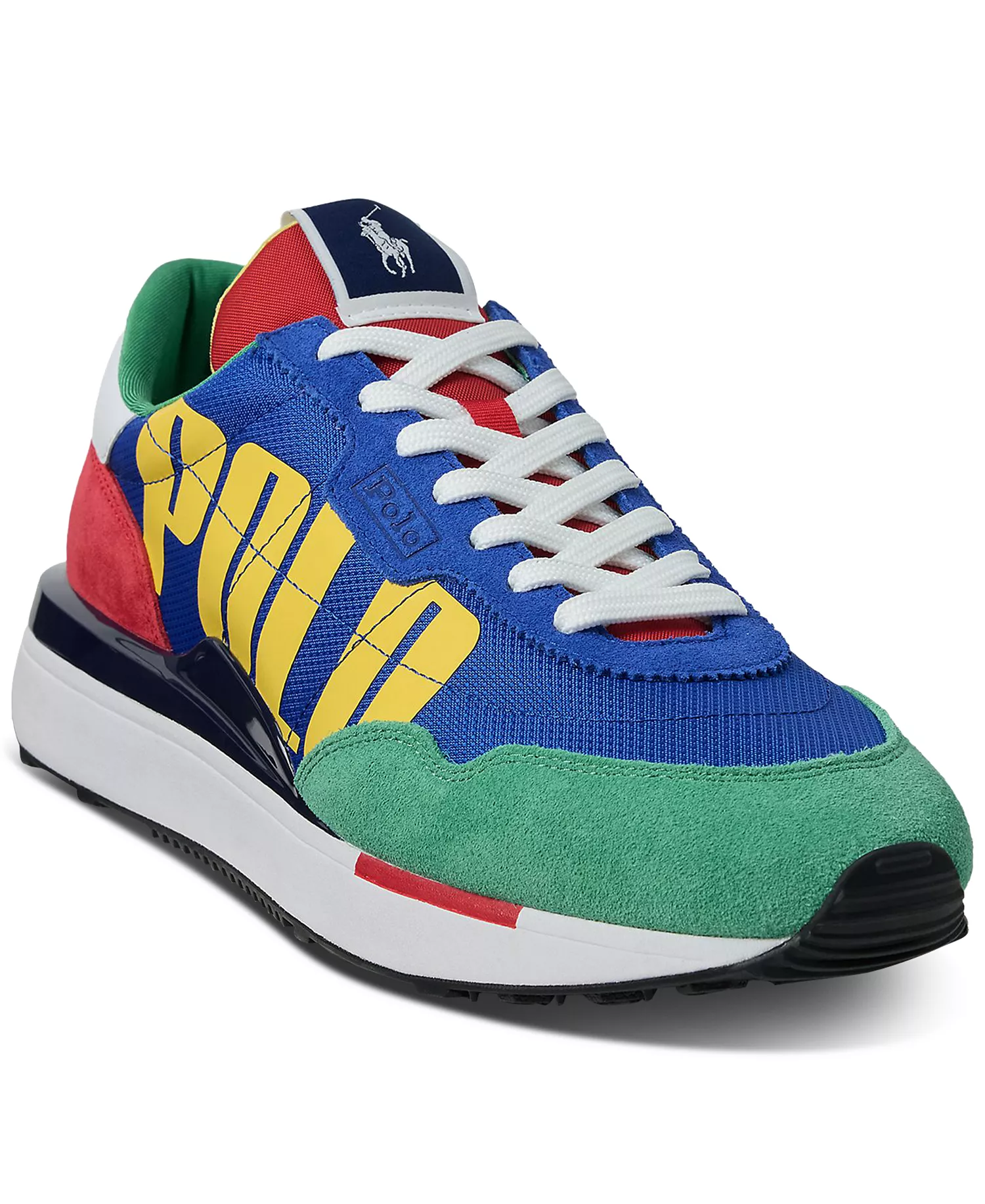 Men's Train 89 Logo Suede & Oxford Sneaker - MULTI COLORBLOCK - 10