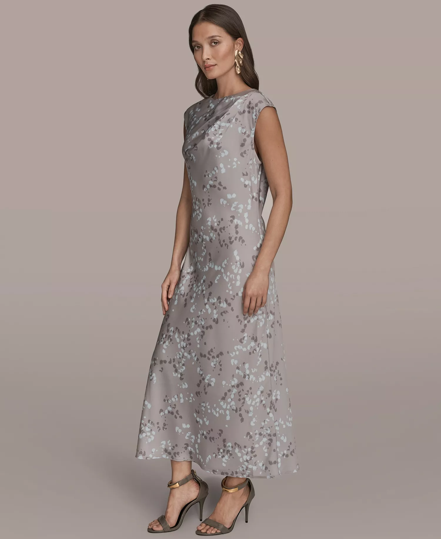 Women's Sleeveless Sheath Dress - Driftwood Combo - L