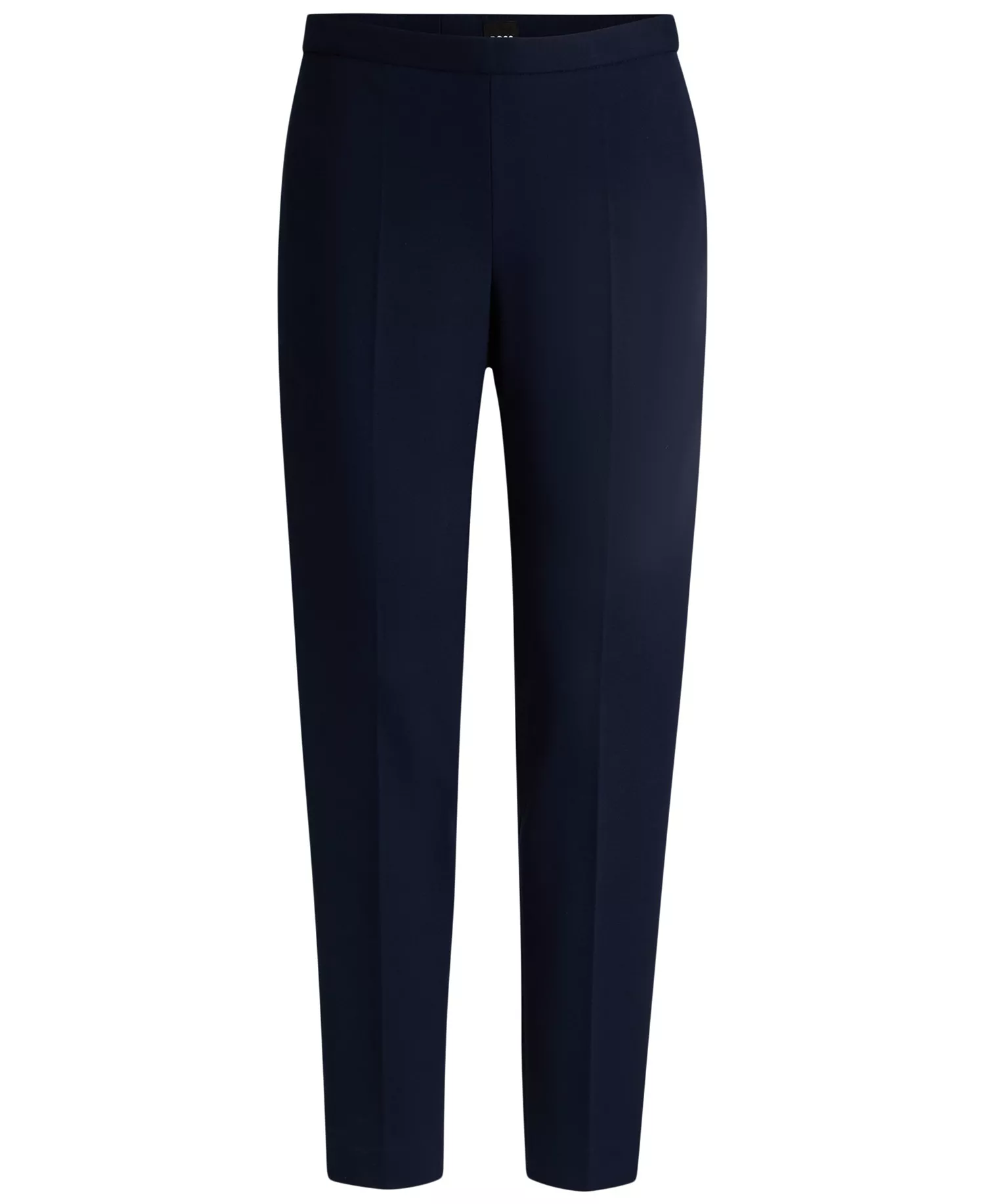 Women's Front Crease Regular Fit Trouser Pants - Dark Blue - 0