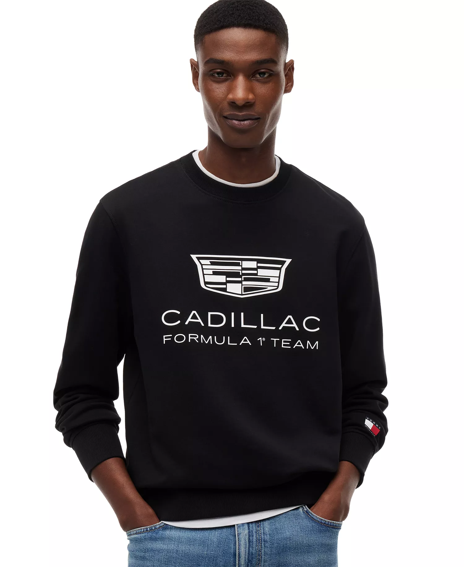 x Cadillac F1® Men's Shield Graphic Crewneck - Black - M