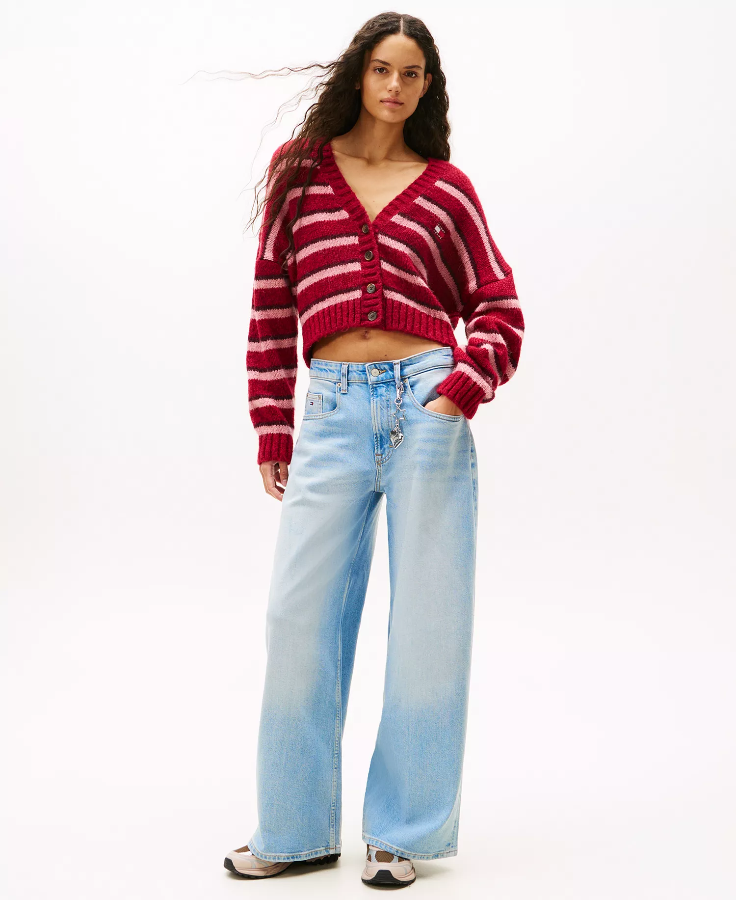 Women's Charlie Mid Rise Loose Wide Leg Jeans - Denim Light - 30x30