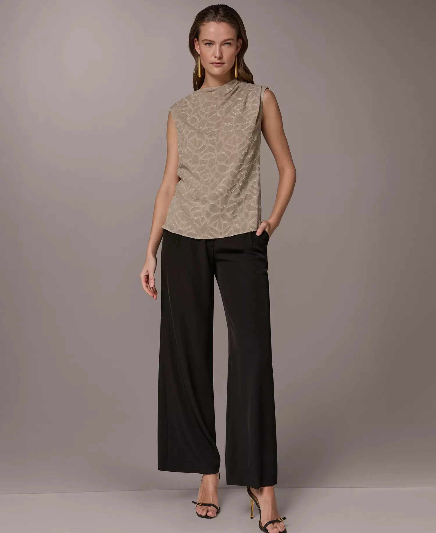 Petite Mock Neck Top - Turin - P/L