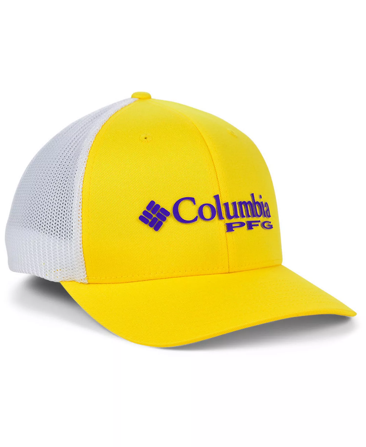 LSU Tigers PFG Stretch Cap - Gold/White - L/XL