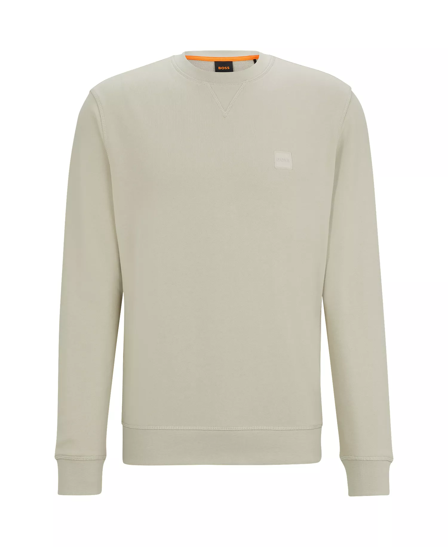 Men's Logo Patch Relaxed-Fit Sweatshirt - Light Beige - L