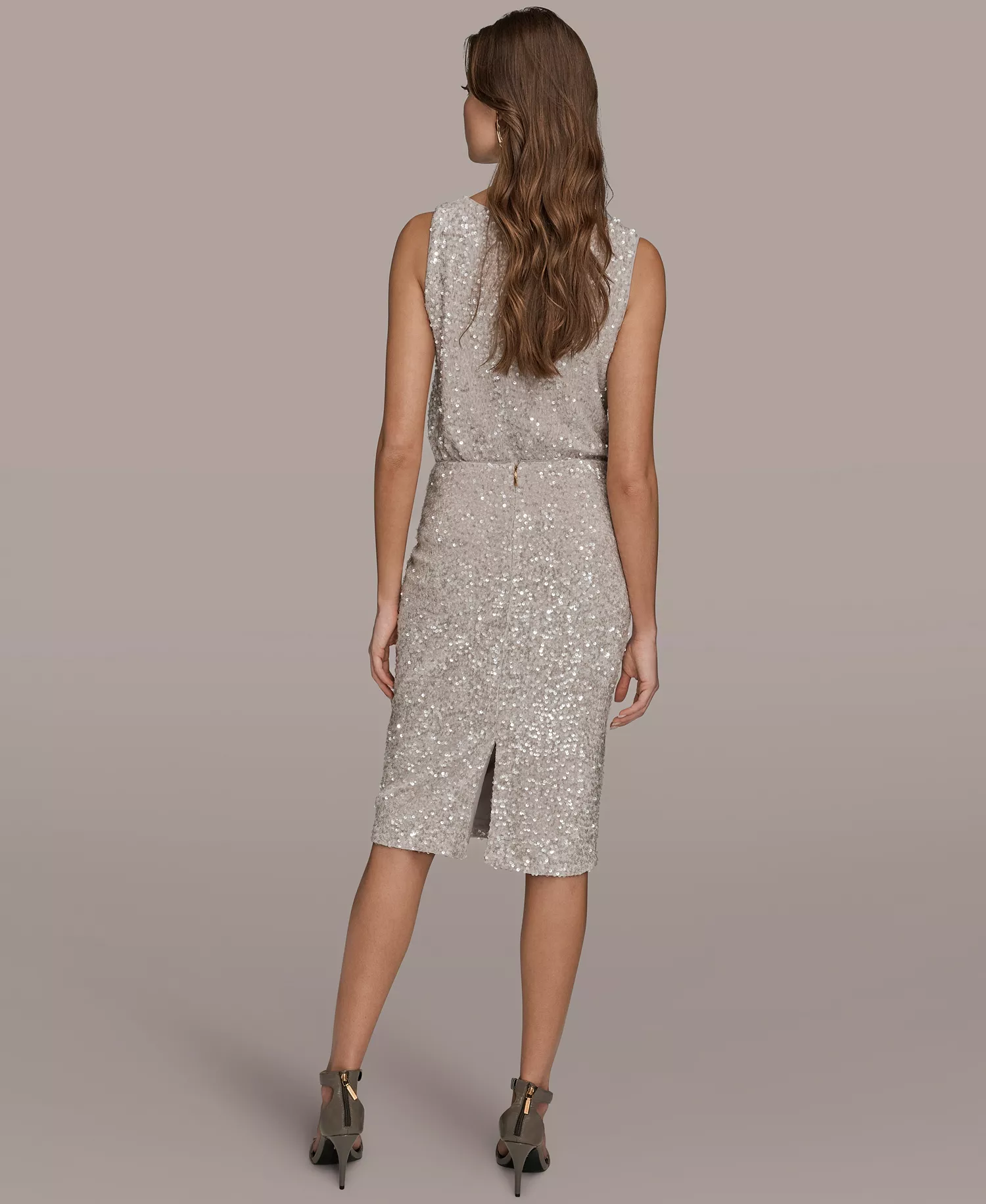 Women's Sequin Detail Top and Sequin Detail Midi Skirt - Vapor - L