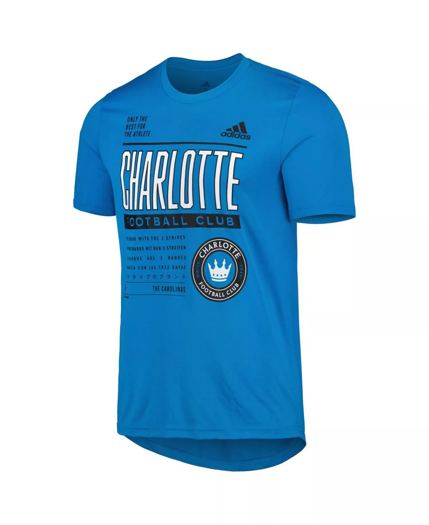 Men's Blue Charlotte FC Club DNA Performance T-shirt - Blue - 2XL