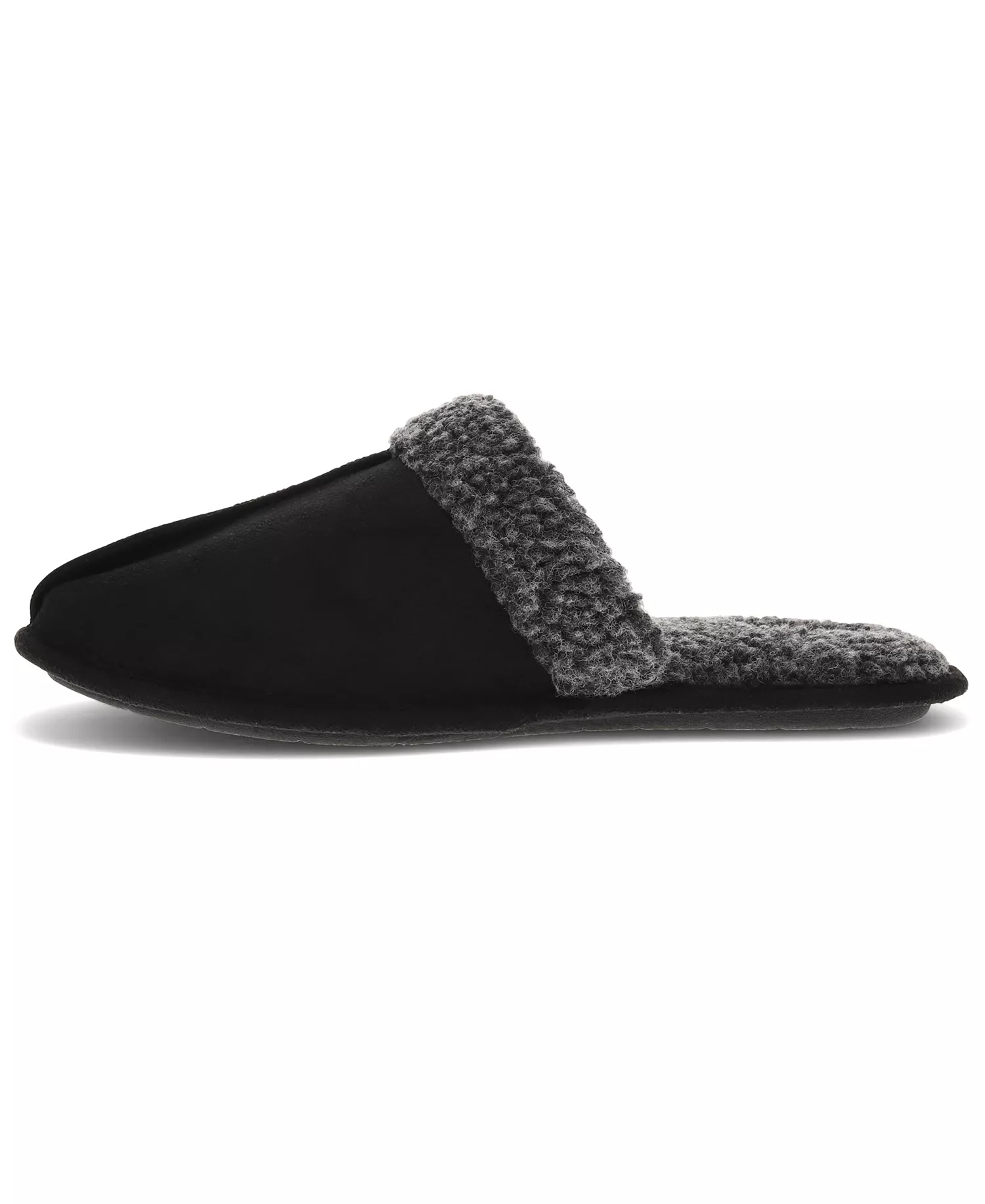 Men's Brixton Round Toe Slippers - Black/charcoal - L