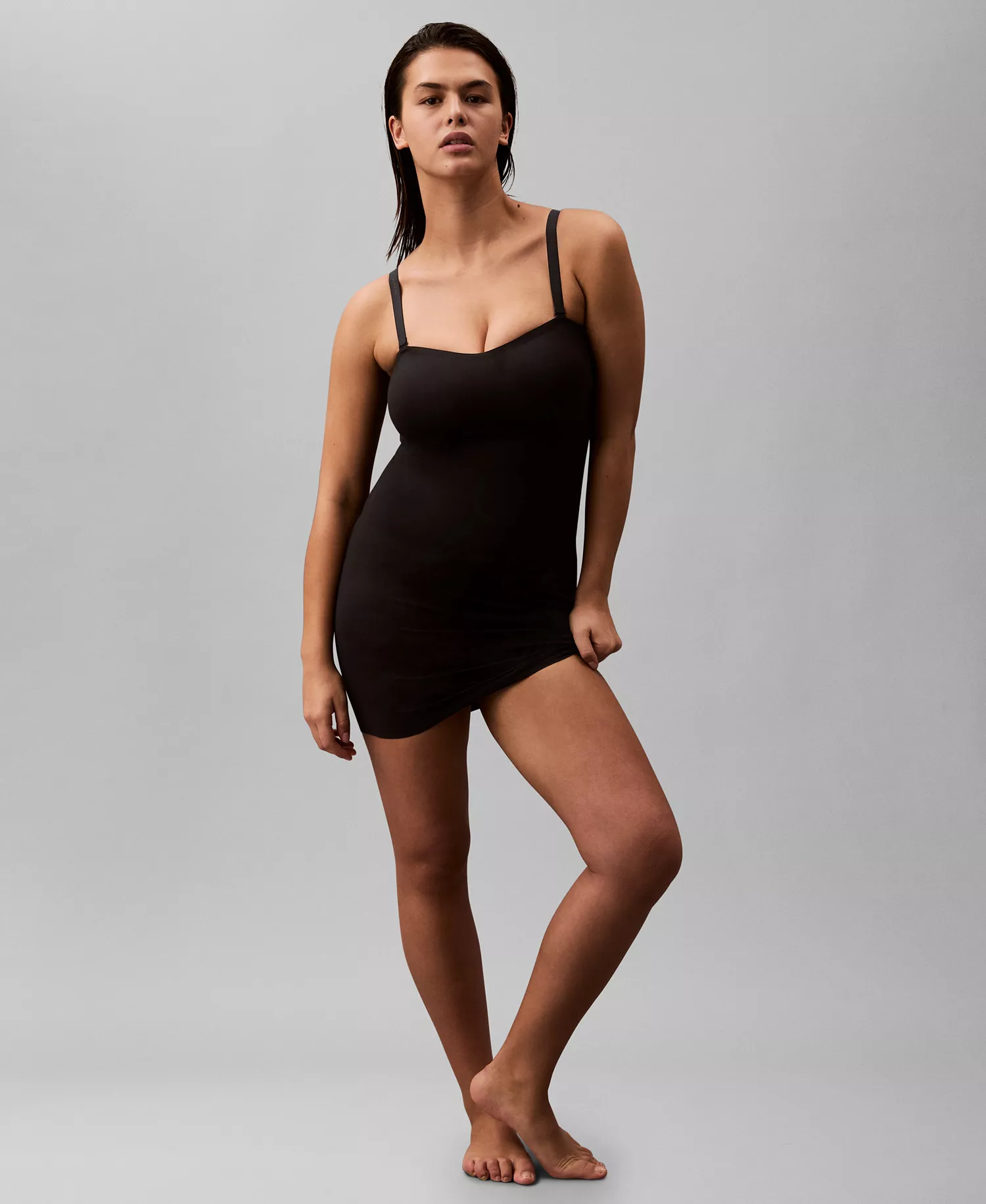 Women's Stay-Put Firm Stretch Shapewear Slip QF8197 - Black - M