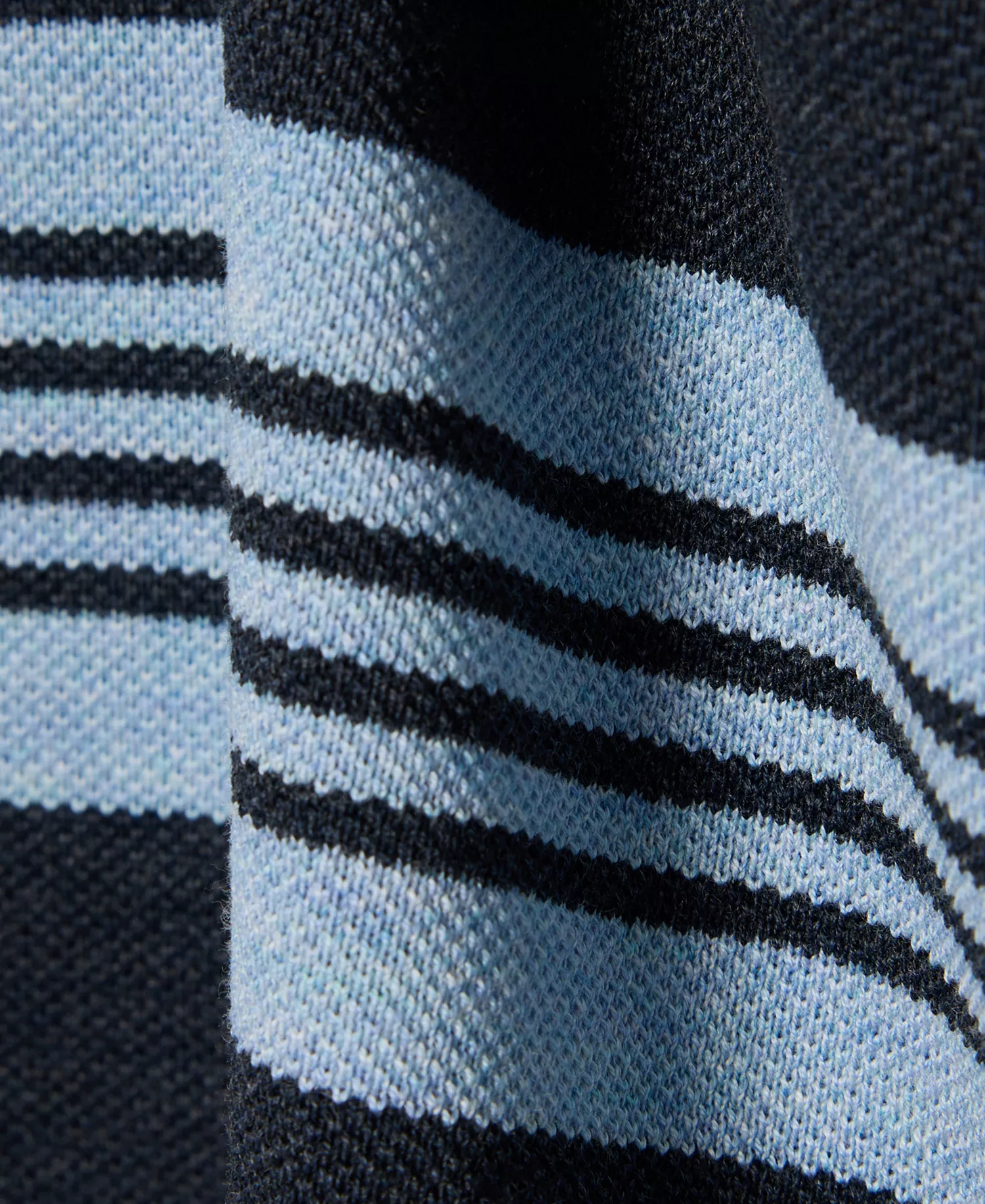 Men's Relaxed Fit Striped Piqu Rugby Polo Shirt - Aphylla/Blackbird - 3XL