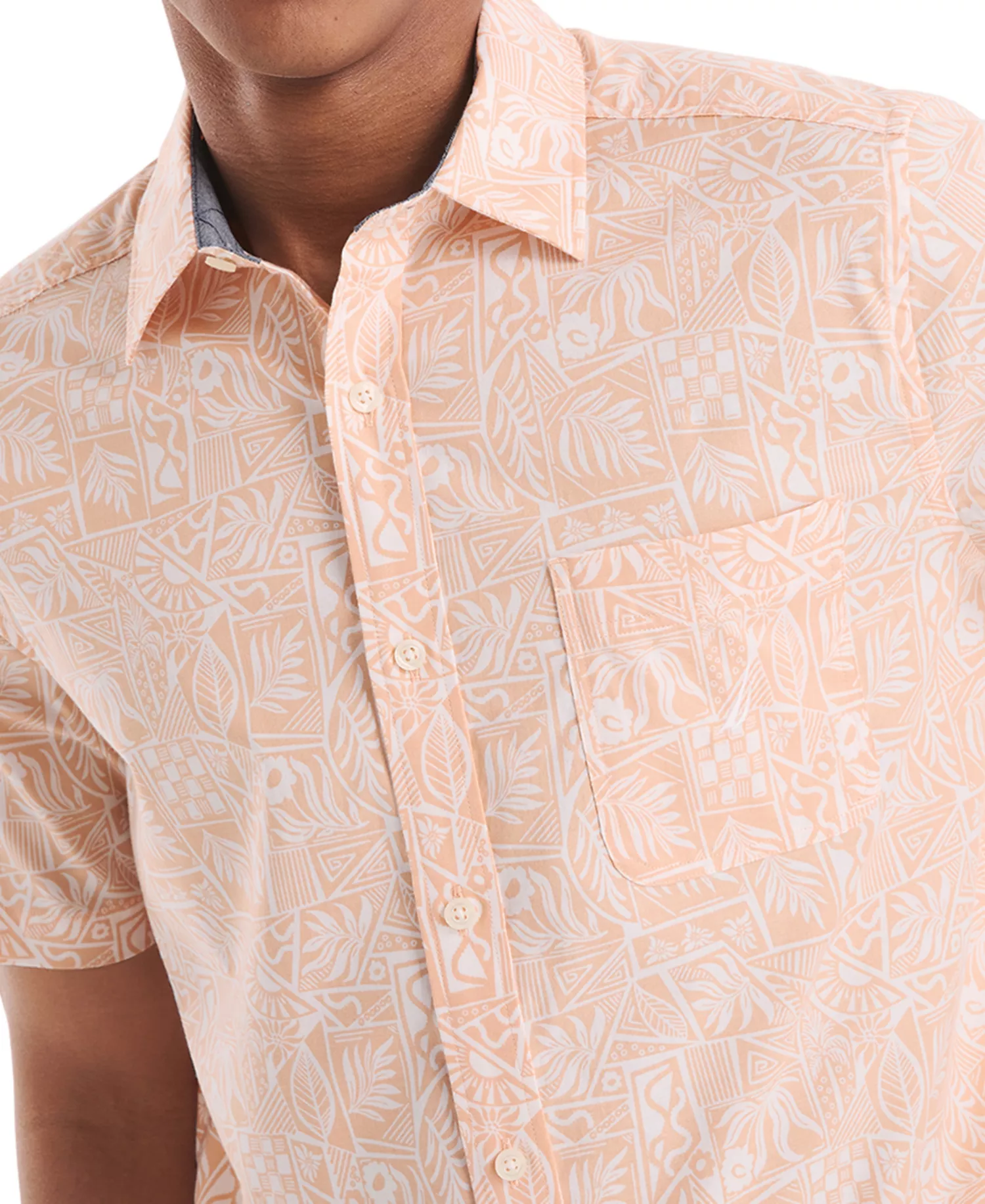 Men's Tropical-Print Shirt - Apricot Birch - 2XL