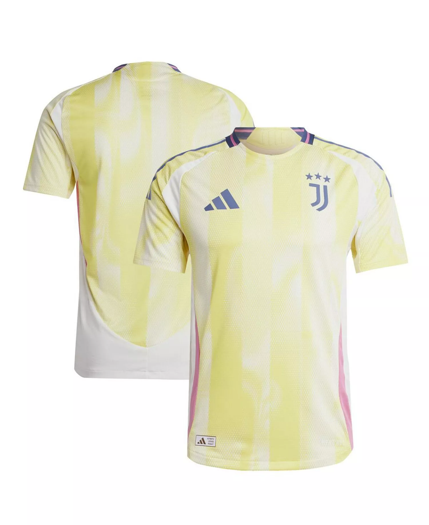 Men's Yellow Juventus 2024/25 Away Authentic Jersey - Yellow - M