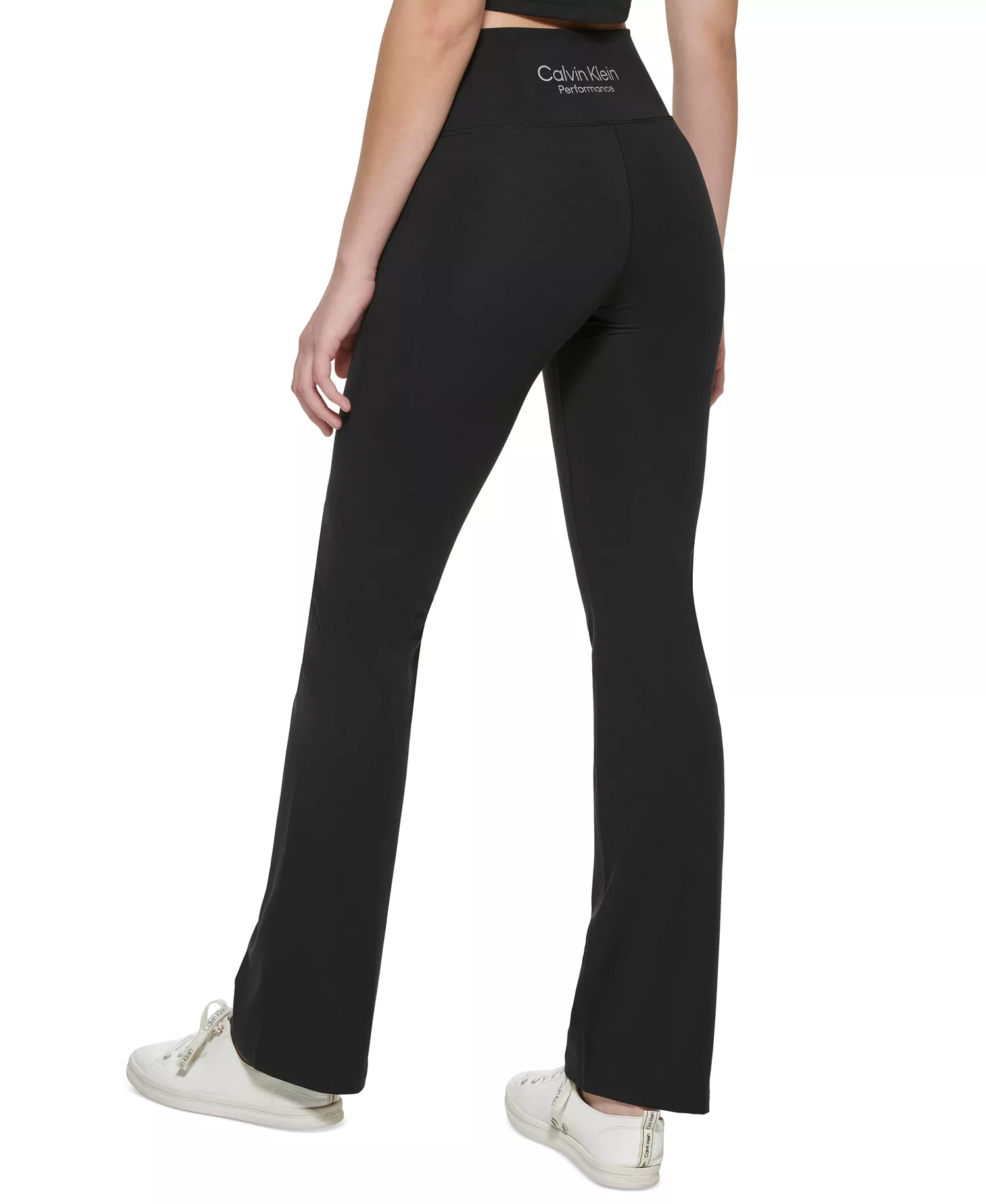 Women's Crossover Waist Flare Leggings - Black - XS