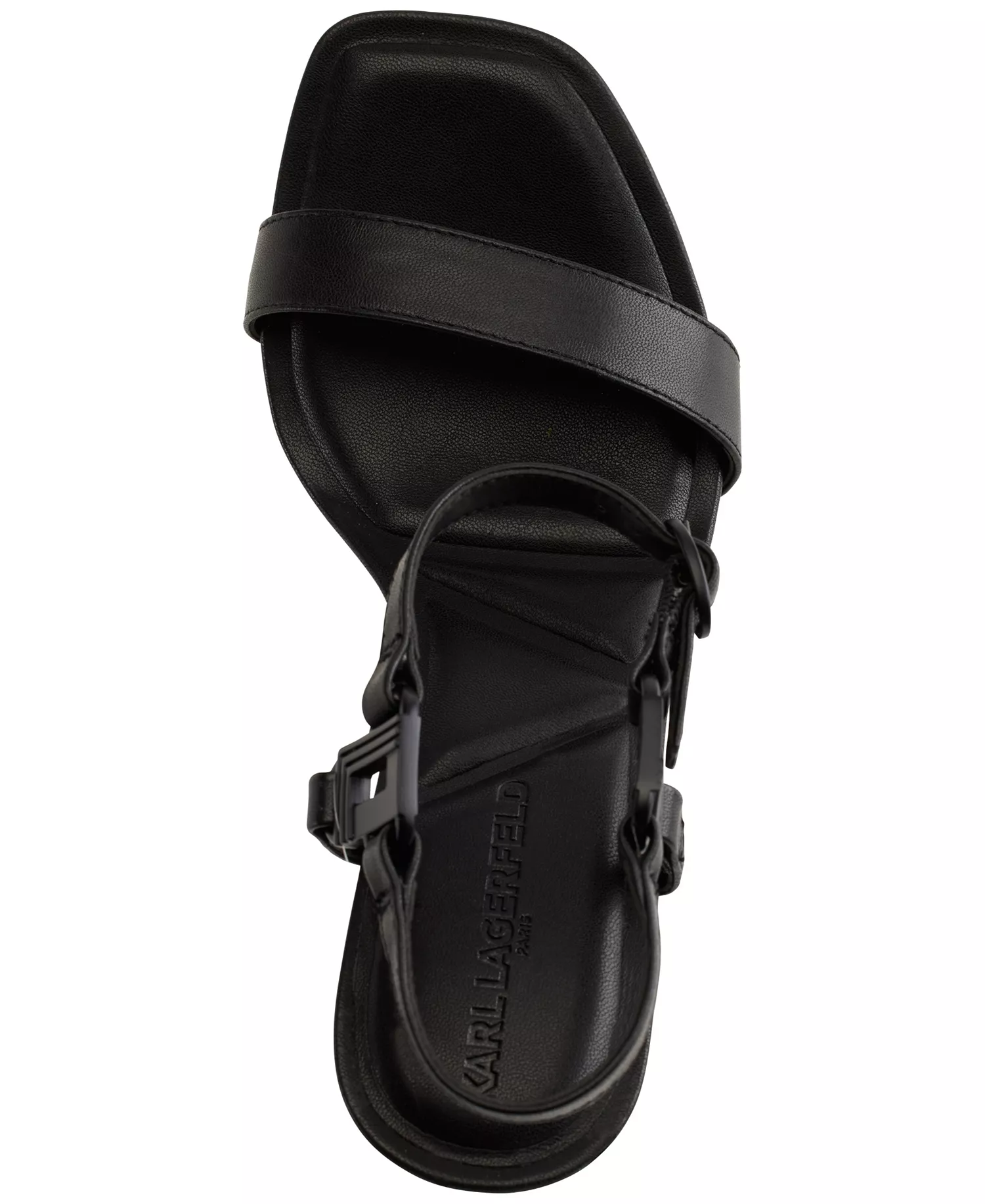 Cybil High-Heel Square-Toe Sandals - Black - 10M