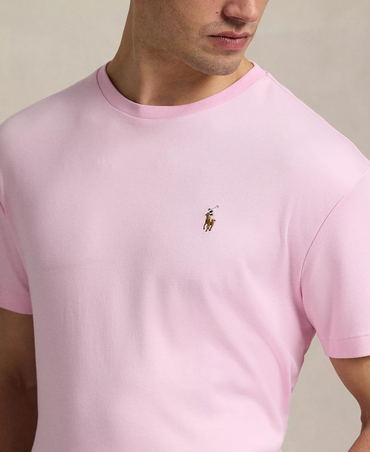 Men's Custom Slim Fit Soft Cotton T-Shirt - Carmel Pink - 2XL