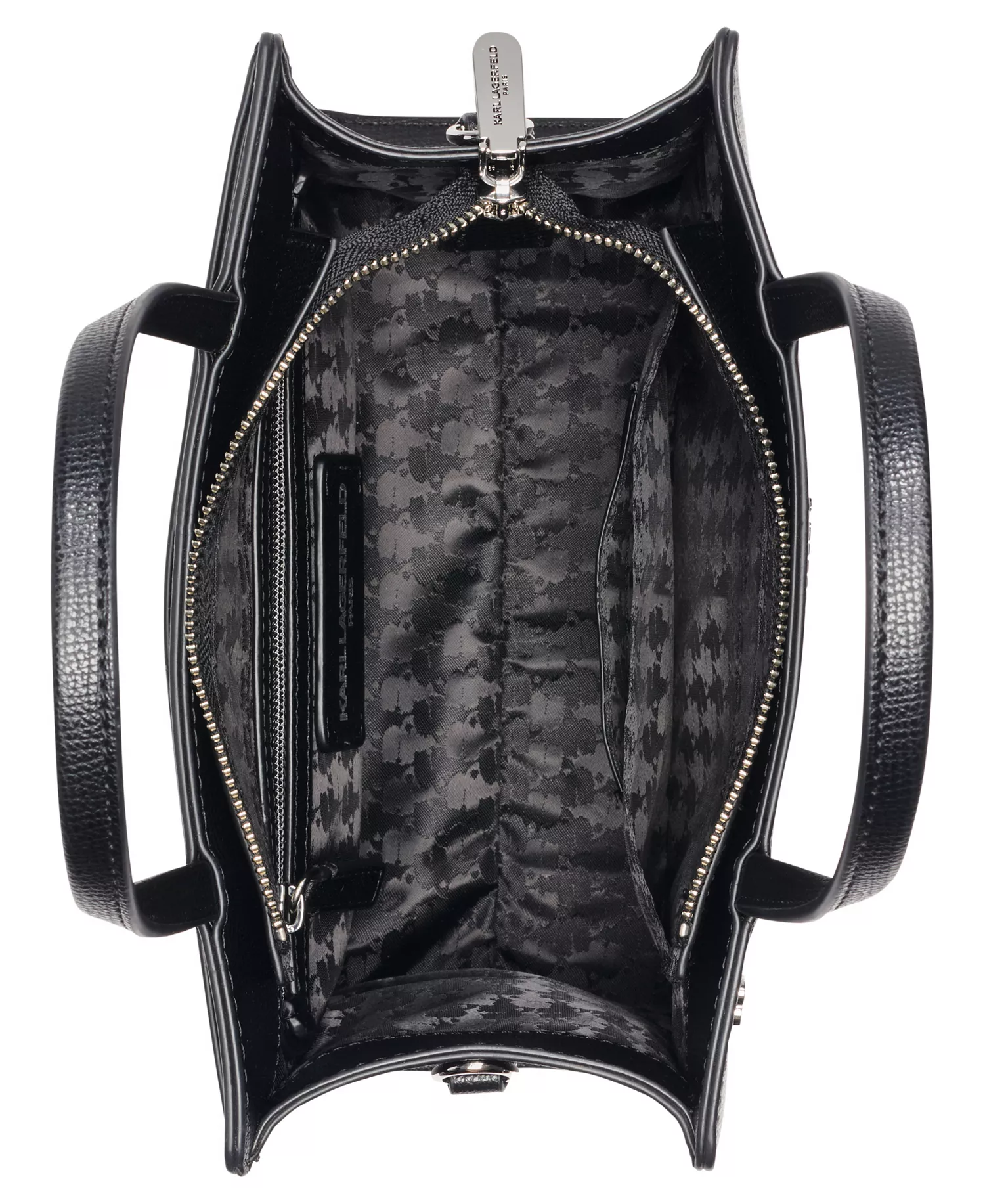 Maybelle Zip-Top Satchel Bag - Black/gold - Small