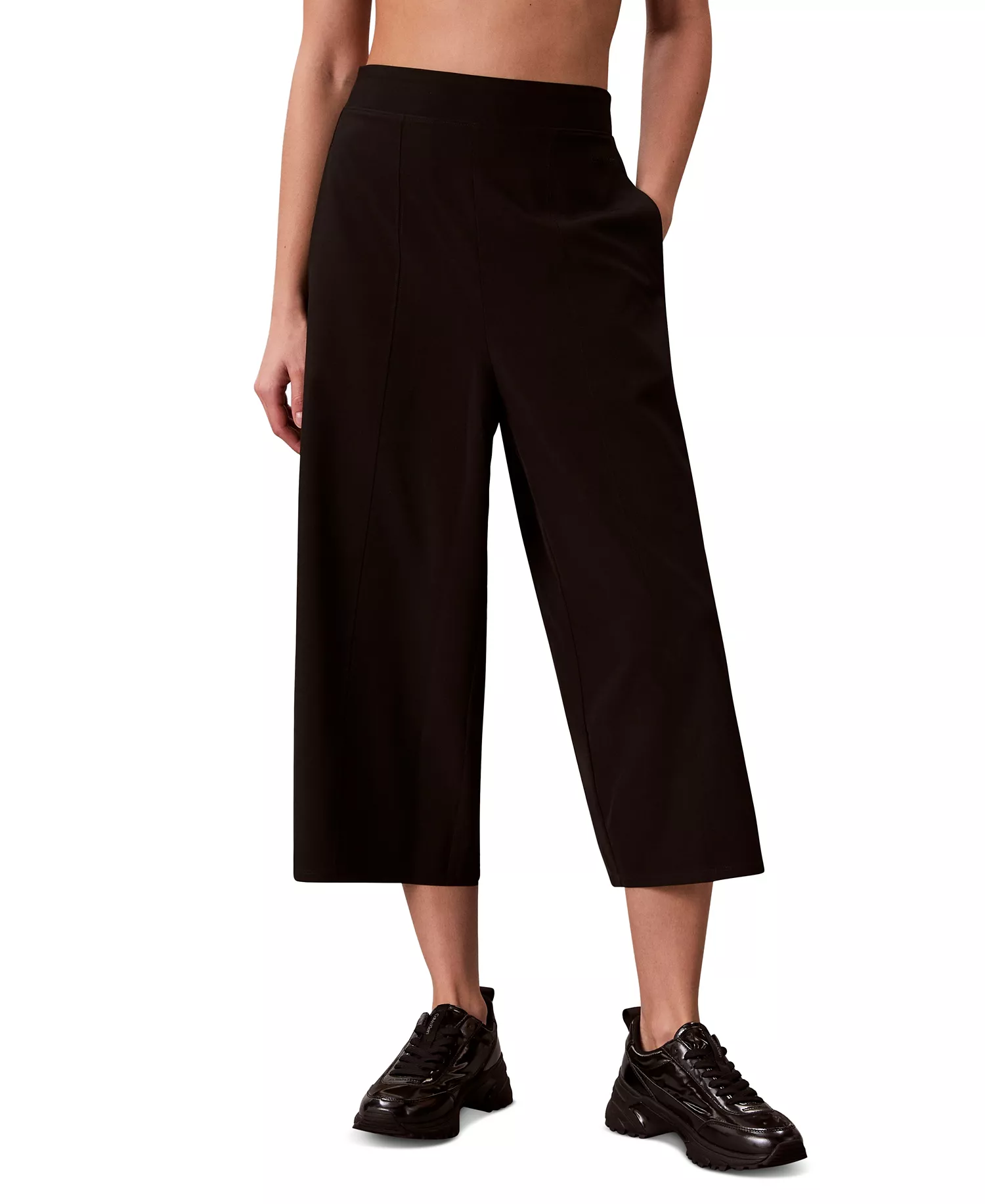 Women's Commuter Wide-Leg Capri Pants - Black - 2XL