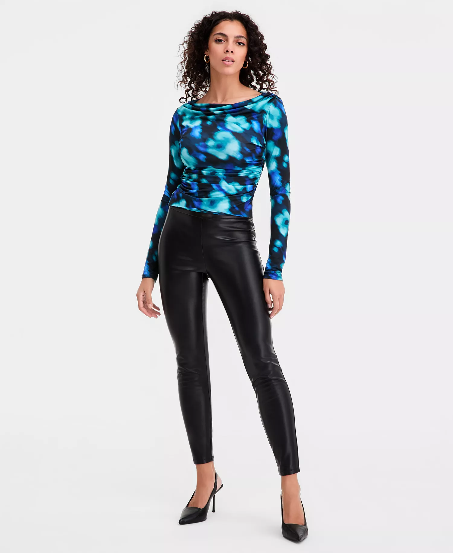 Women's Boat Neck Top, Macy's Exclusive - Nova Blur - L