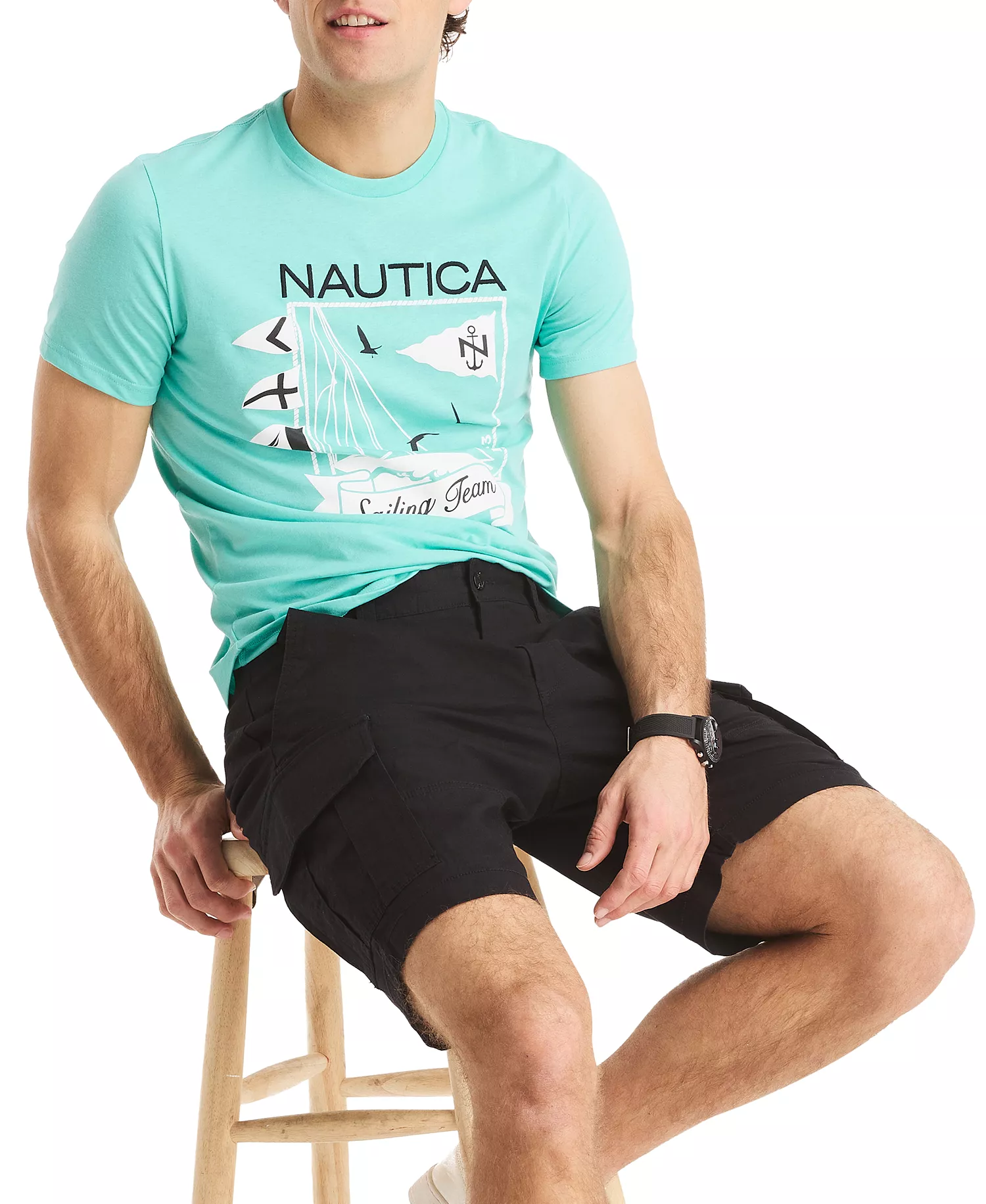 Sailing Team Graphic T-Shirt - Poolsdaqua - 2XL