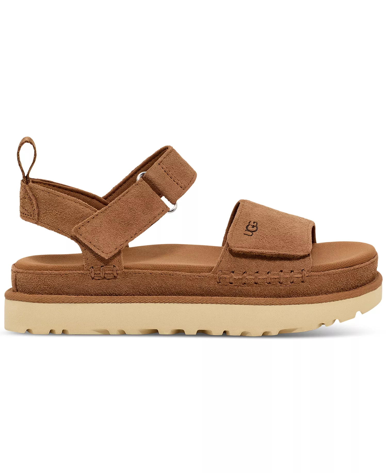 Women's Goldenstar Flat Platform Lug-Sole Sandals - Chestnut - 10M