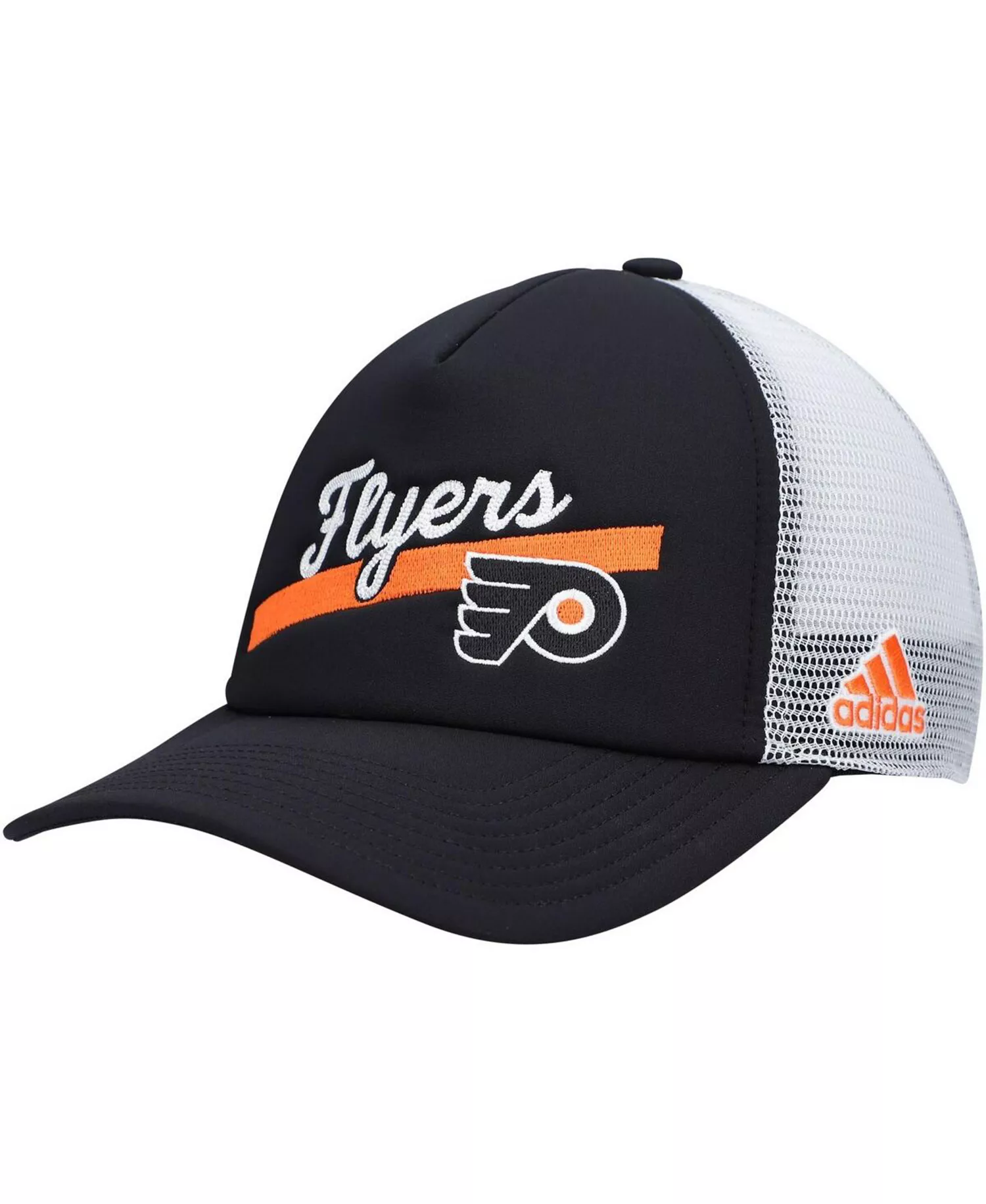 Women's Black, White Philadelphia Flyers Foam Trucker Snapback Hat - Black, White - One Size Fits All