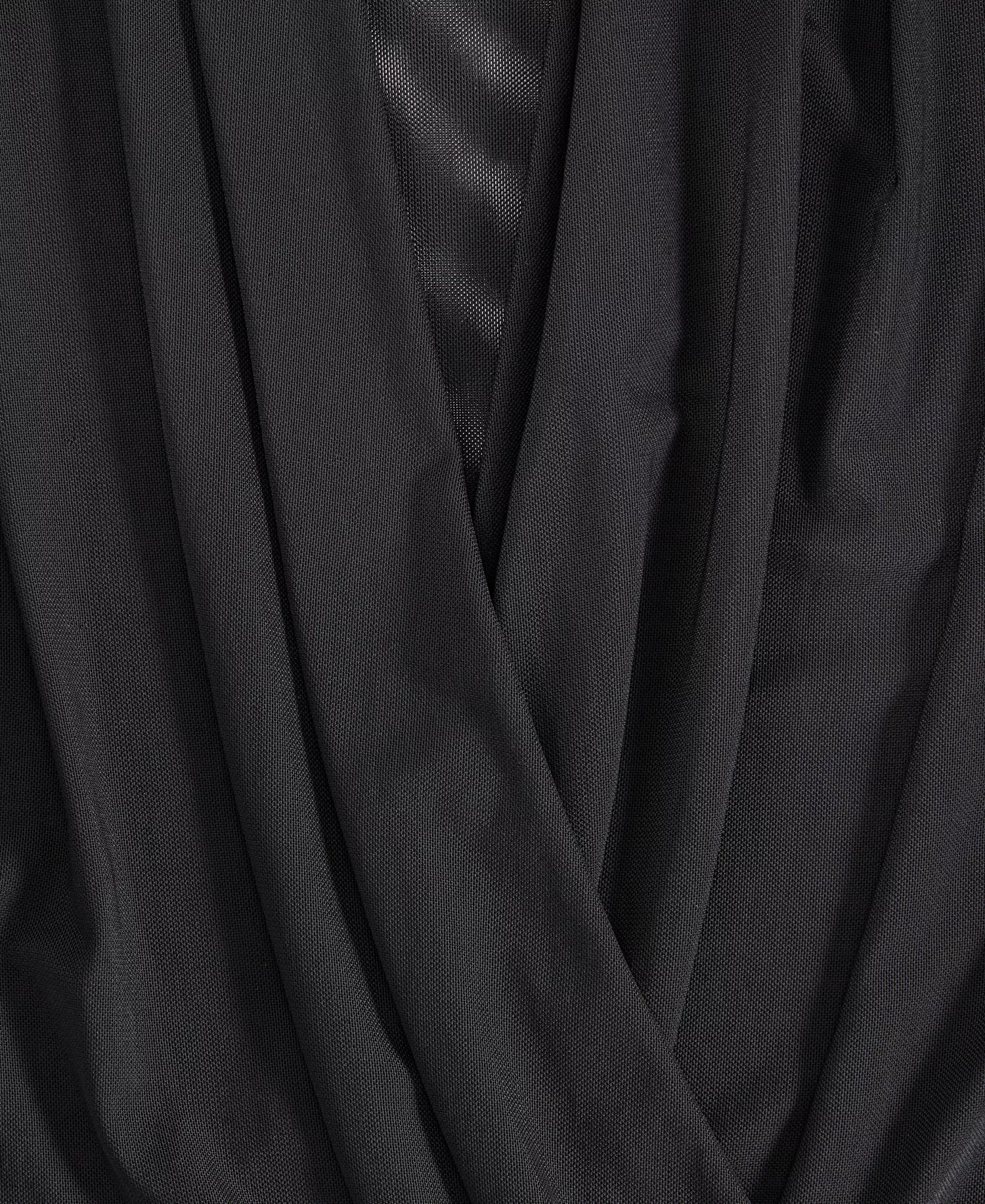 Women's Printed Mesh Surplice-Neck Top, Macy's Exclusive - Deep Black - L