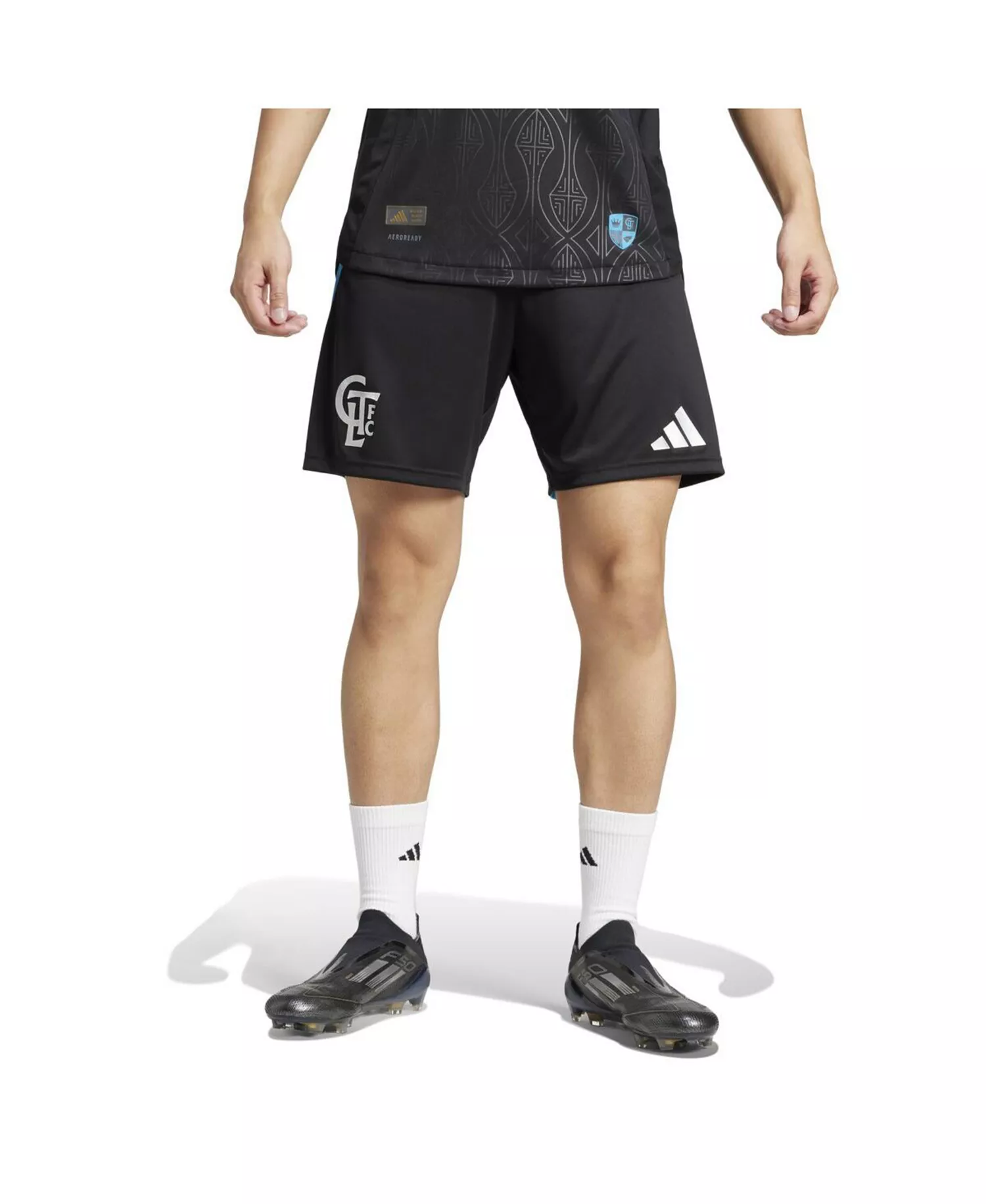 Men's Black Charlotte FC Away 2025 Fortress Kit Authentic Shorts - Black - 2XL