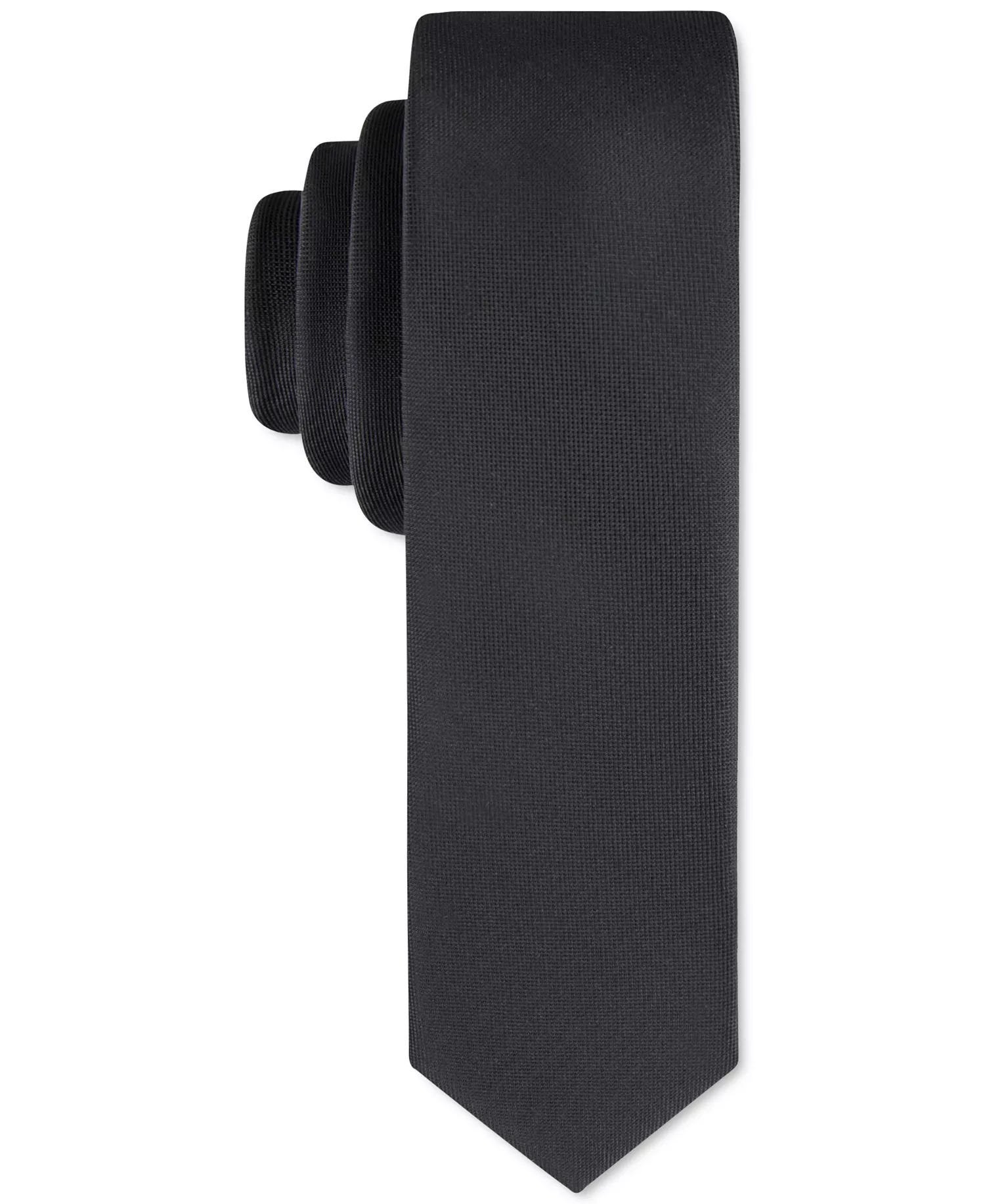 Men's Liquid Luxe Skinny 2" Solid Tie - Black - ONE SIZE