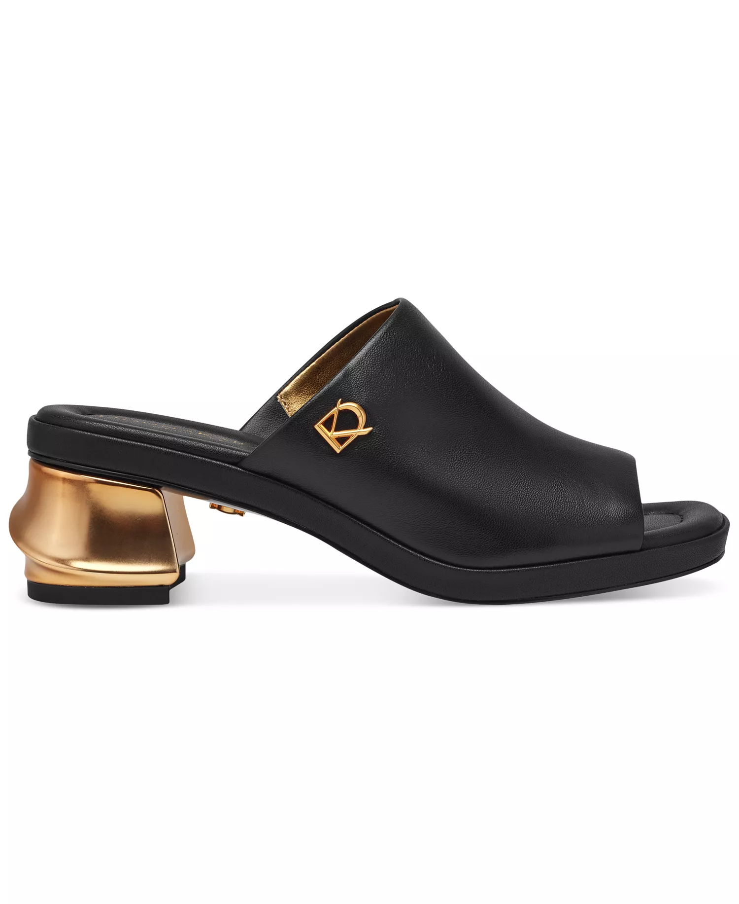 Women's Tinley Leather Peep Toe Mules - Black - 10