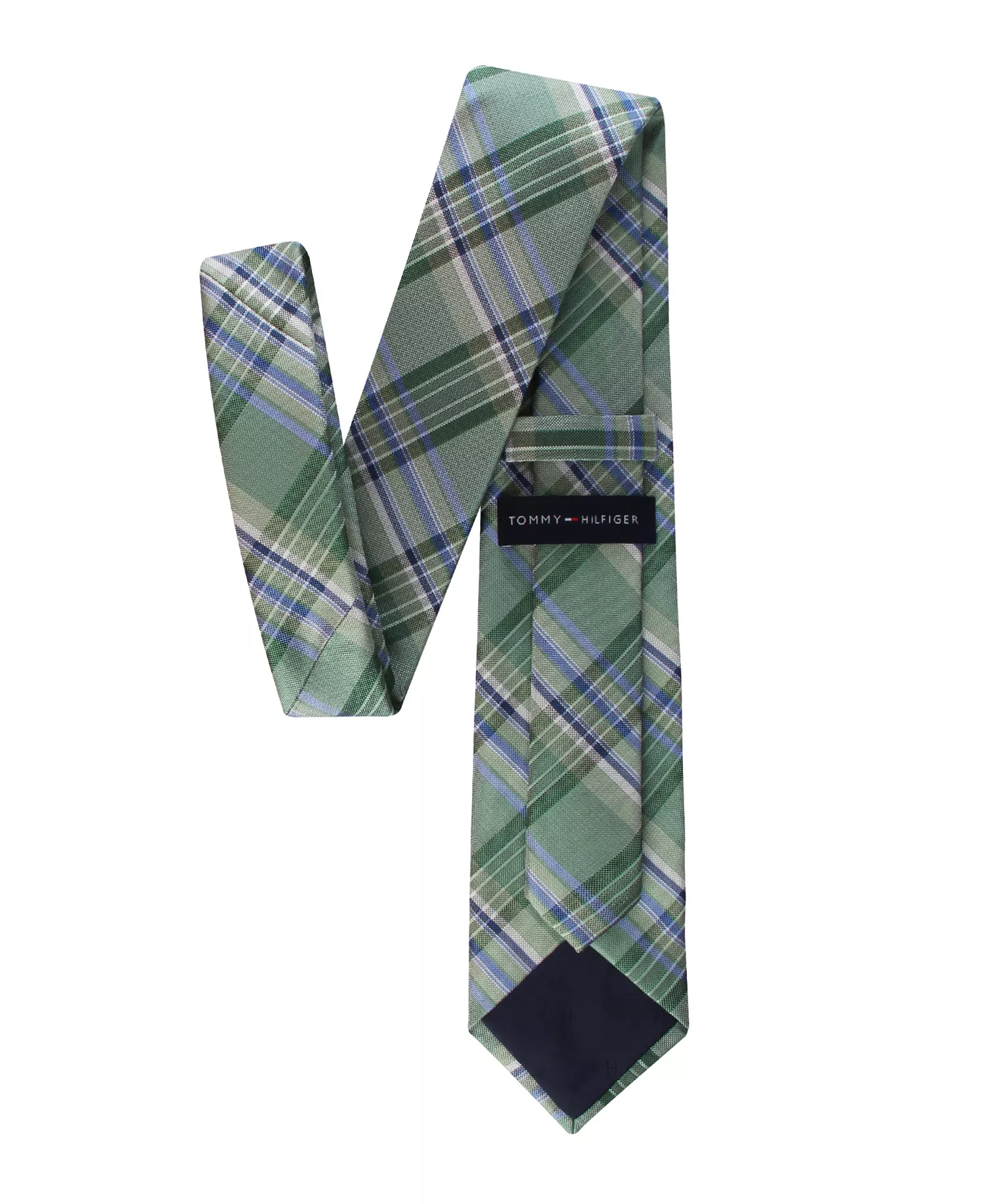 Men's Plaid Pattern Tie - Green - ONE SIZE
