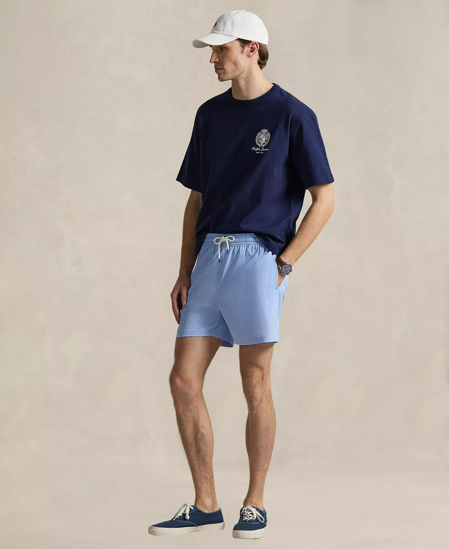 Men's 5-3/4-Inch Traveler Classic Swim Trunks  - Austin Blue - 2XL