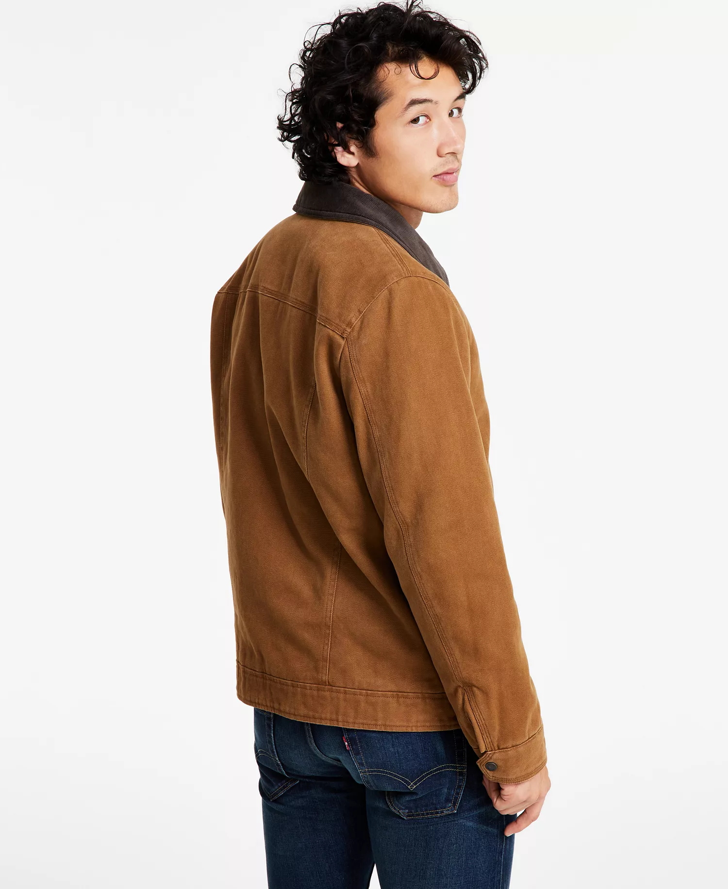 Levi’s® Men's Cotton Canvas Zip-Front Utility Jacket - Brown - L