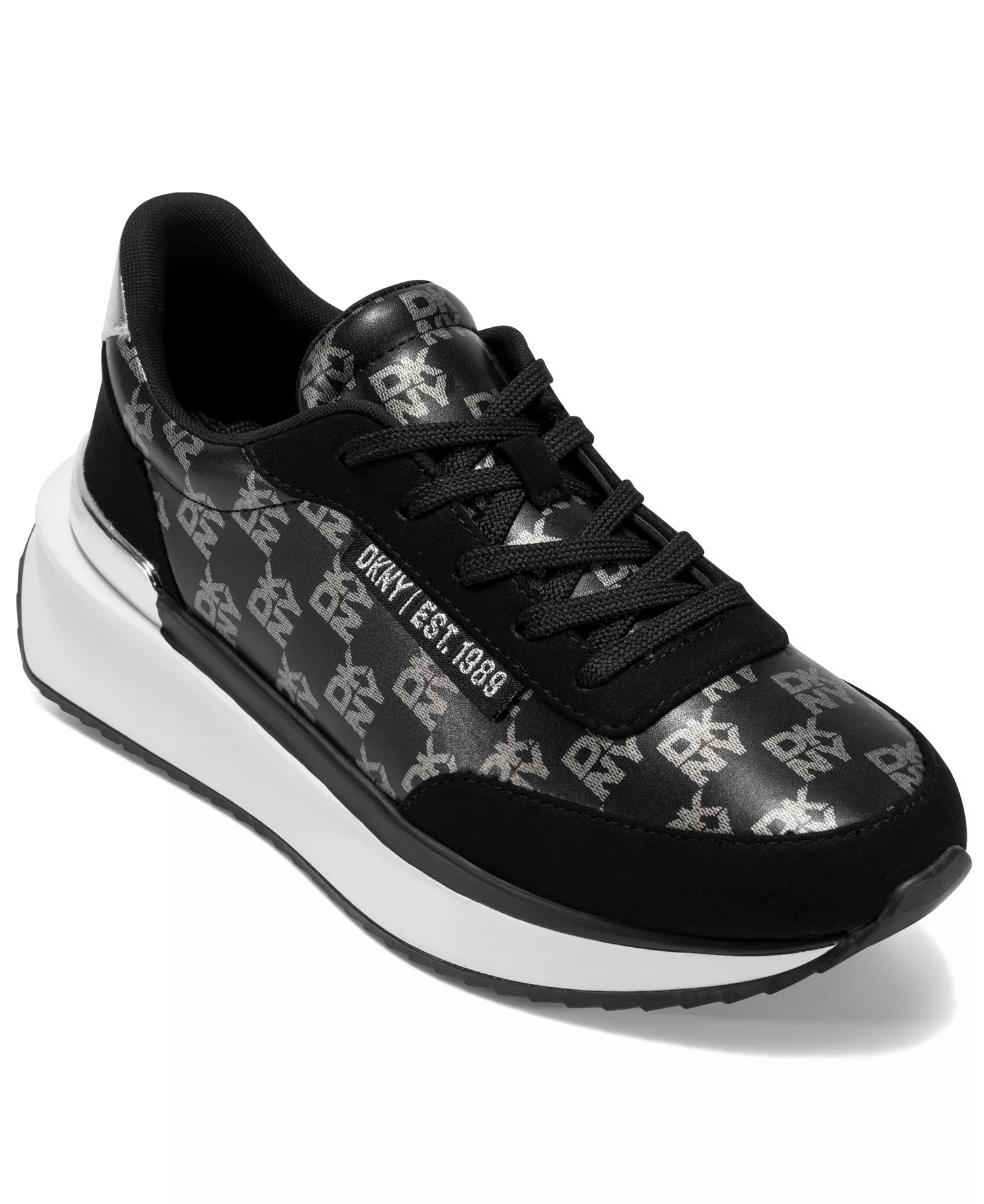 Women's Aranae Lace-Up Sneakers - Black, Nickel - 10M