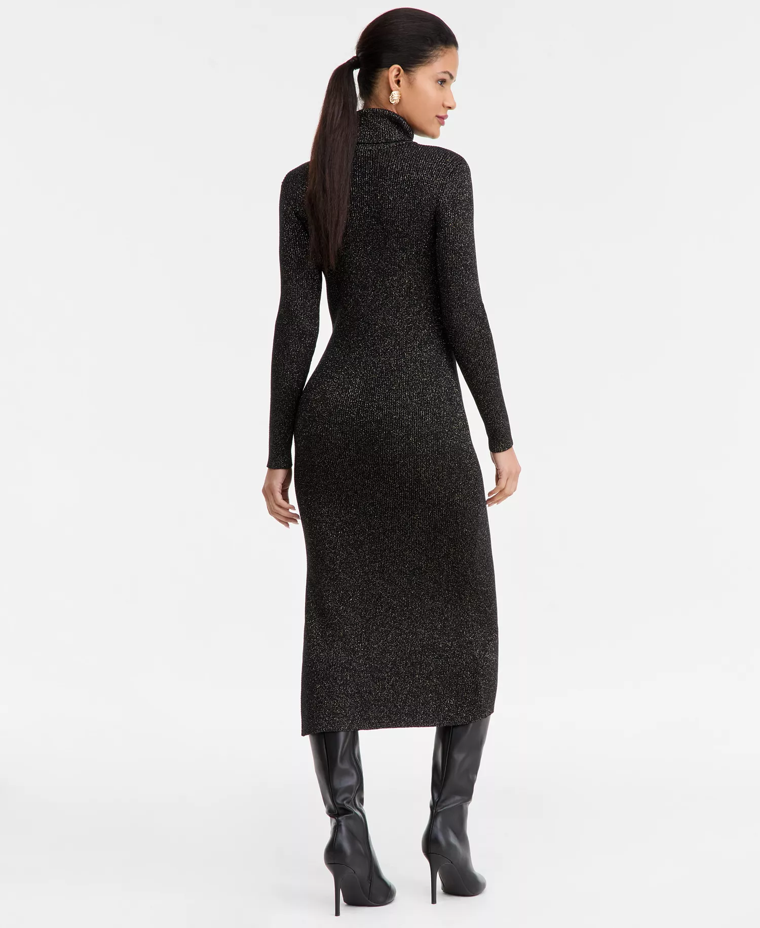 Women's Bold Sequin Sweater, Macy's Exclusive - Deep Black - L