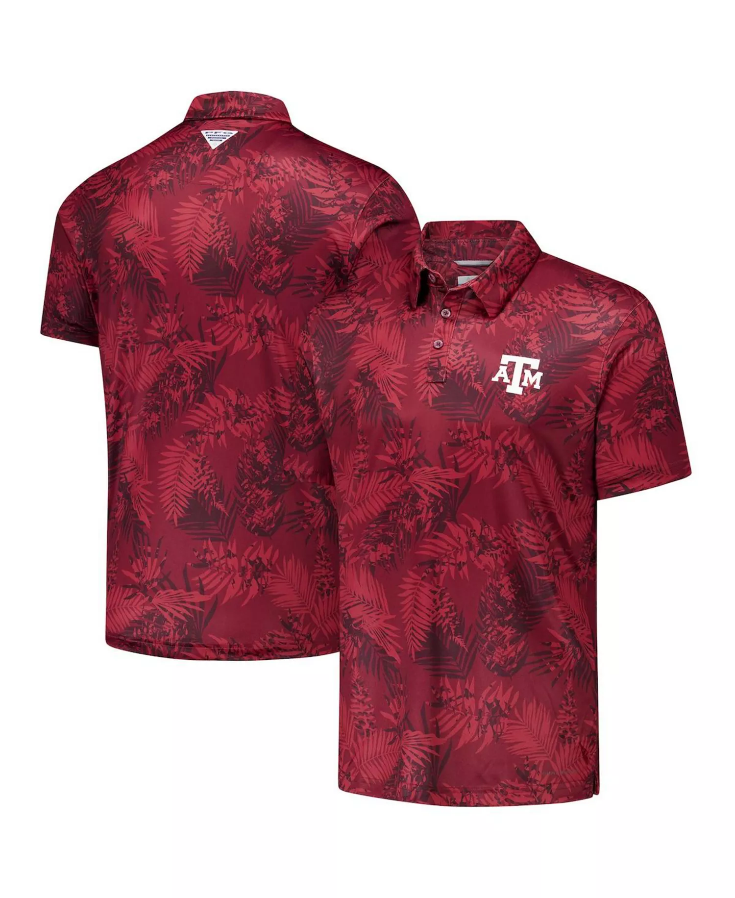 Men's Maroon Texas A&M Aggies PFG Super Terminal Tackle Omni-Shade Bangalow's Polo Shirt - Maroon - L