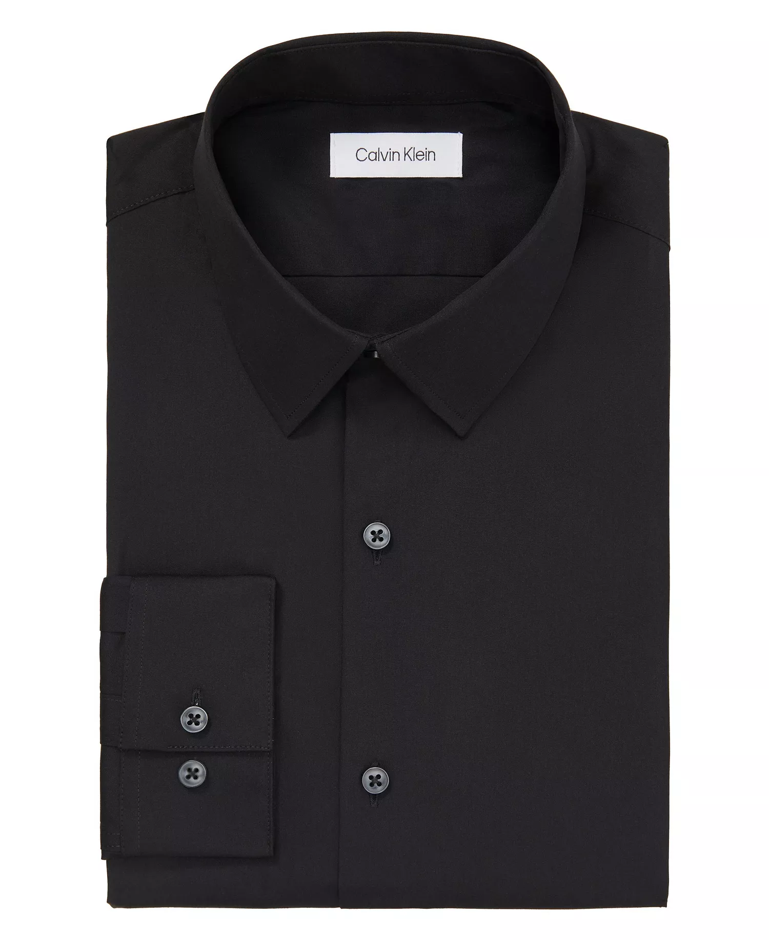 Men's CK X Extra-Slim Stretch Dress Shirt - Black - 14-14.5 32-33