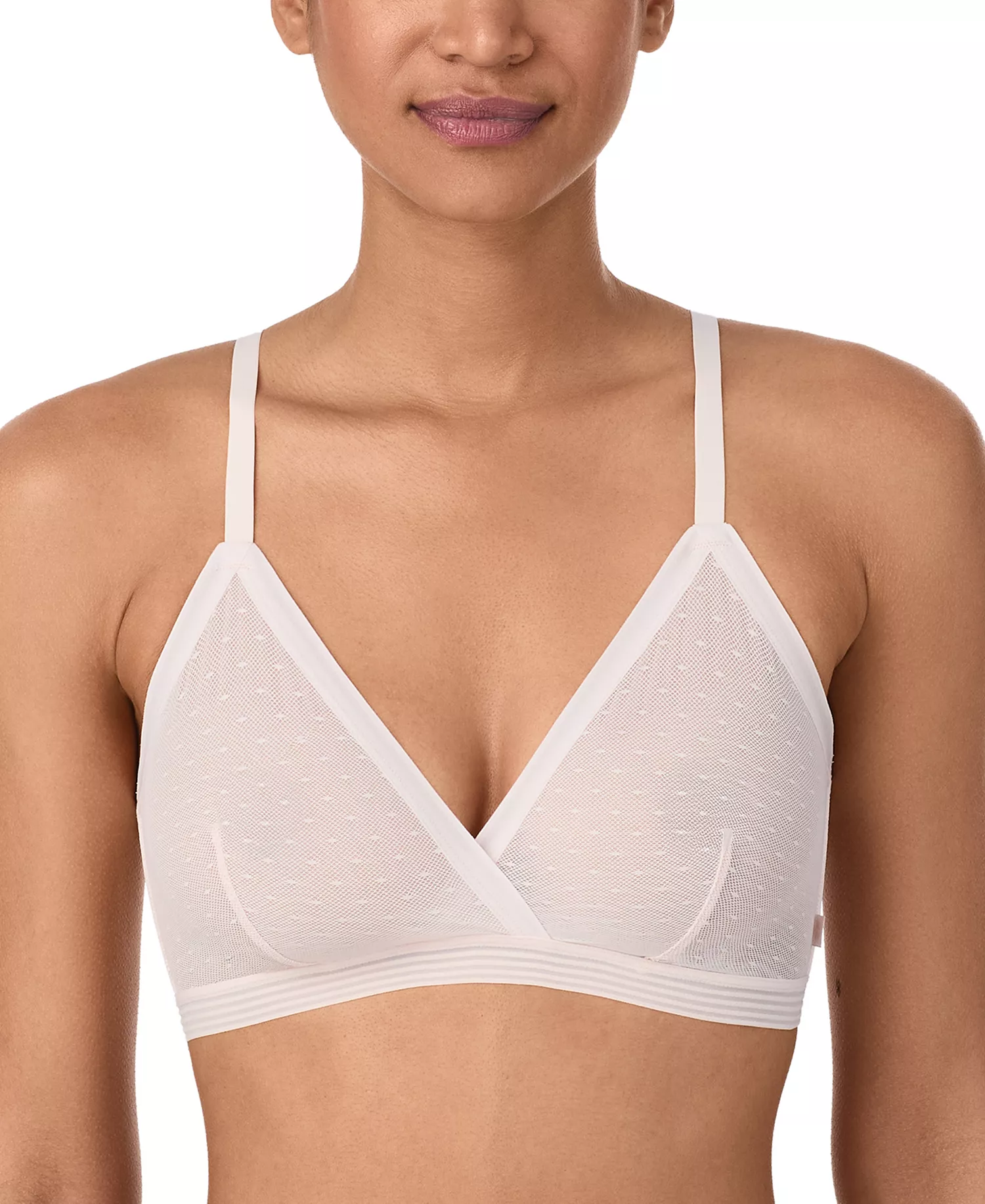 Women's Point D'Esprit Bralette DK7656 - Pearly Pink - S