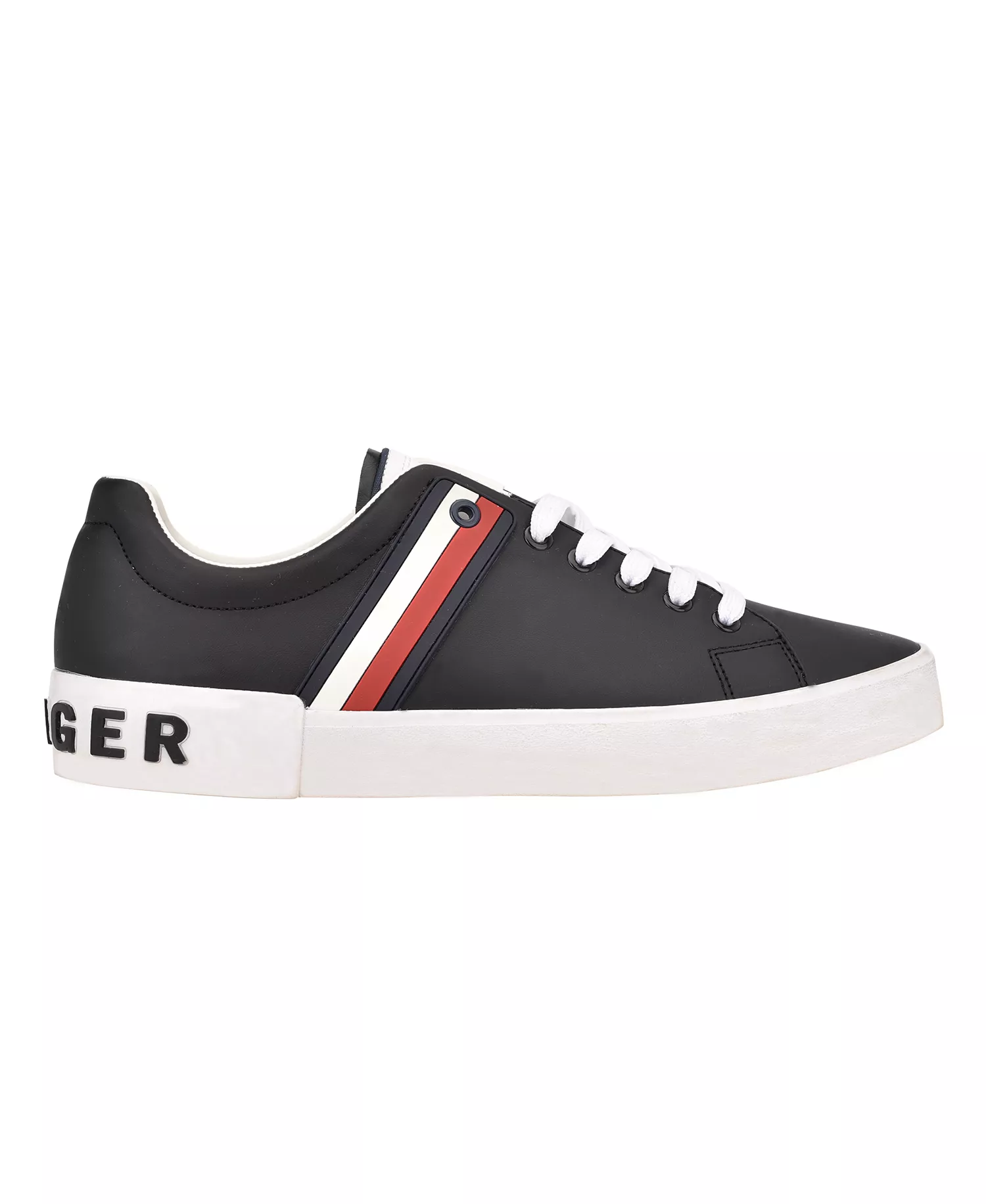 Men's Ramus Stripe Lace-Up Sneakers - Black - 10.5M