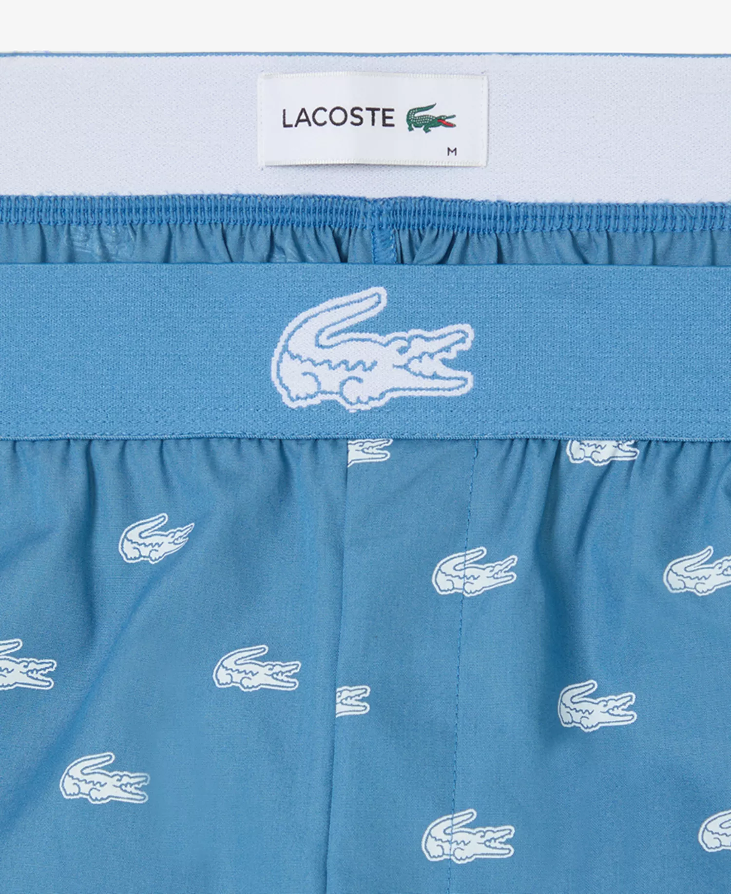 Men's Loungewear Woven Pajama Shorts - Abyss Blue/white - L