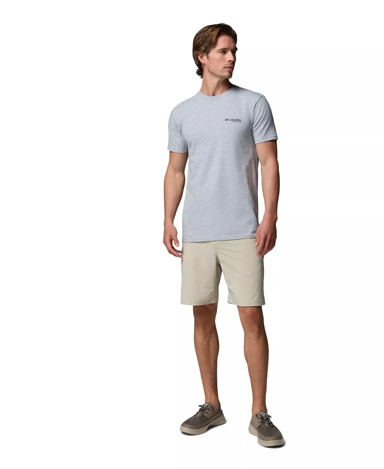 Men's PFG Stomp Graphic T-Shirt - Gray Heather - L