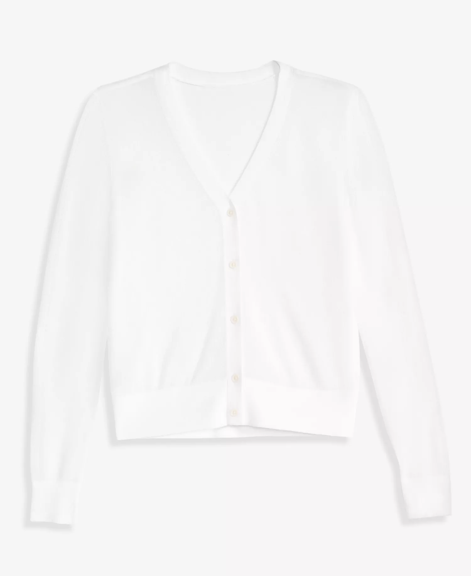 Petite Button-Front Cardigan, Exclusively at Macy's - Bright White - P/L