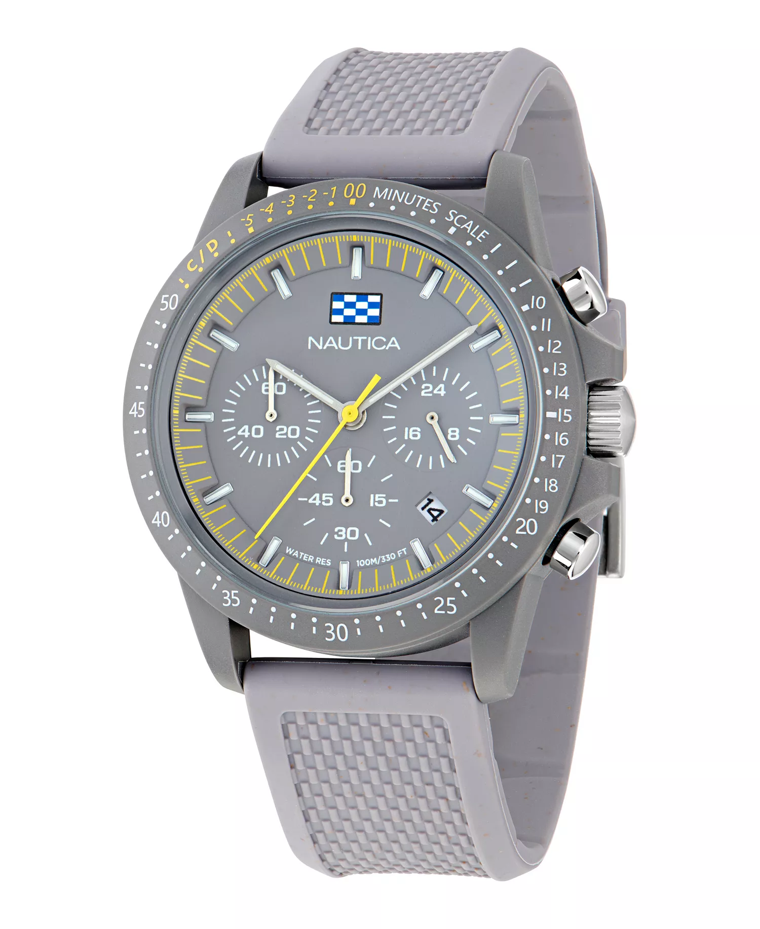 Men's Multifunction or Date Gray Polyurethane Watch, 43mm - Gray - No Size