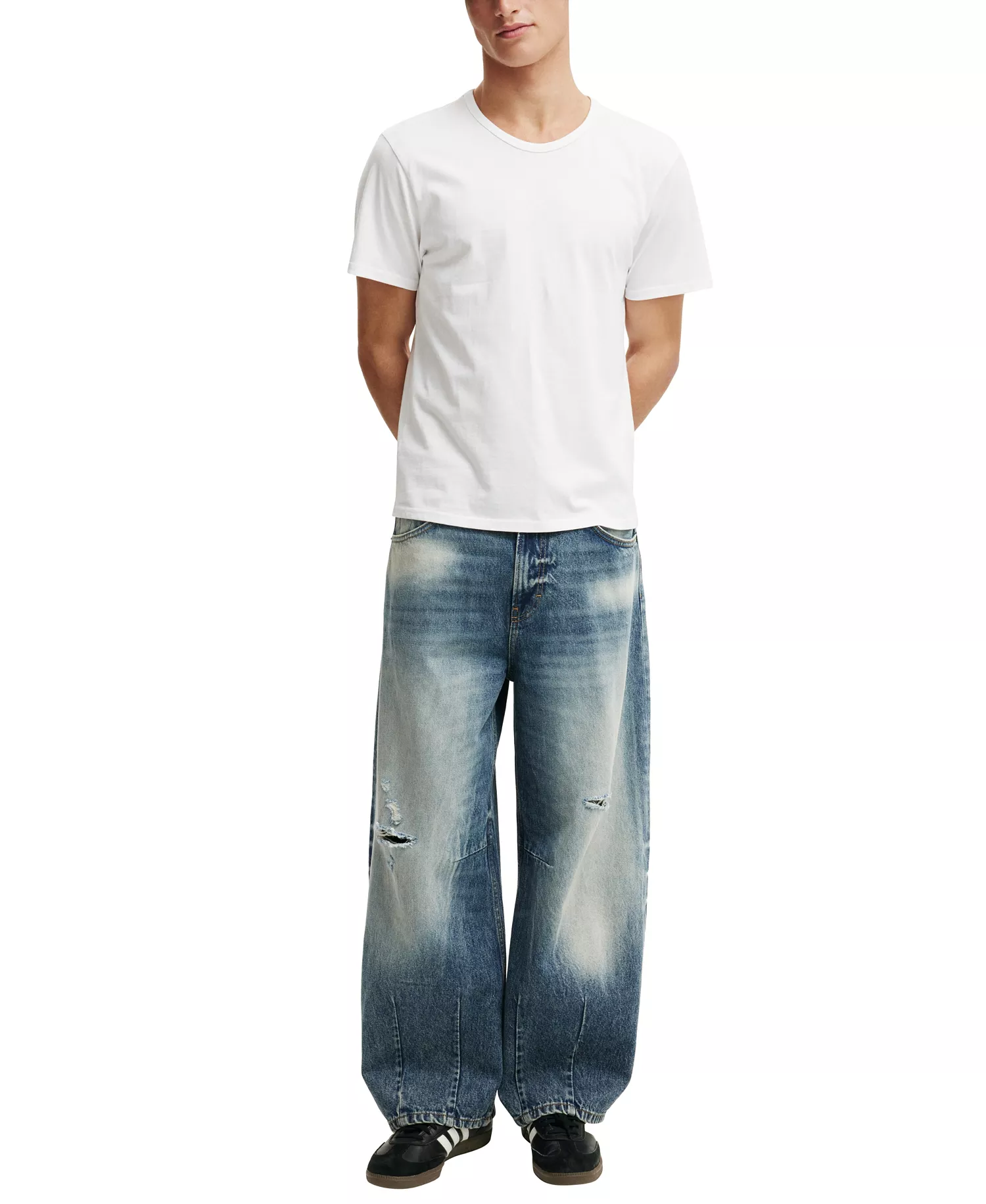 Men's Baggy Balloon Jeans - Riot blue - 26