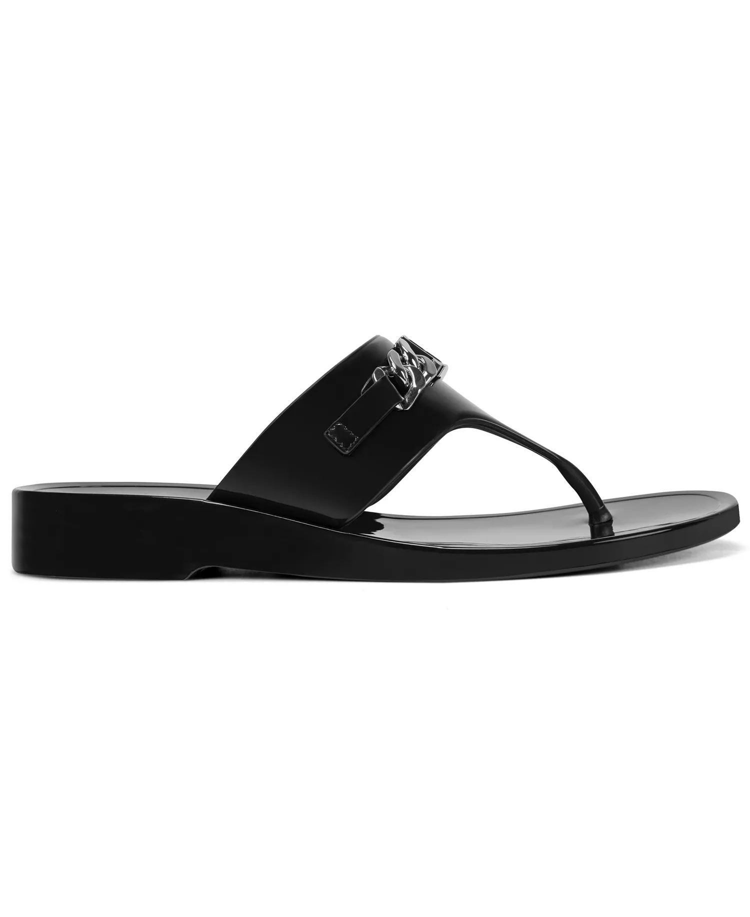 Women's Vasi Thong Jelly Flat Sandals - Black - 10M