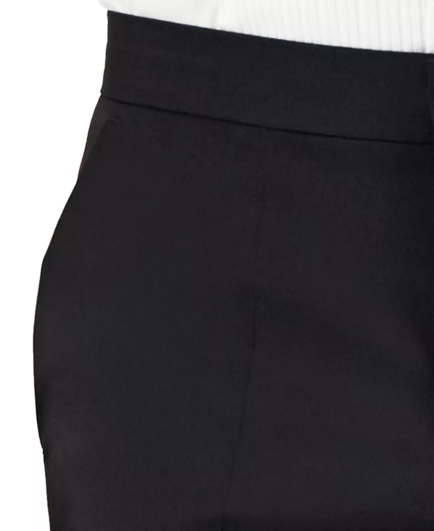 Men Unfinished Hem Modern-Fit Wool Blend Super Flex Stretch Tuxedo Pant - Black - 30R