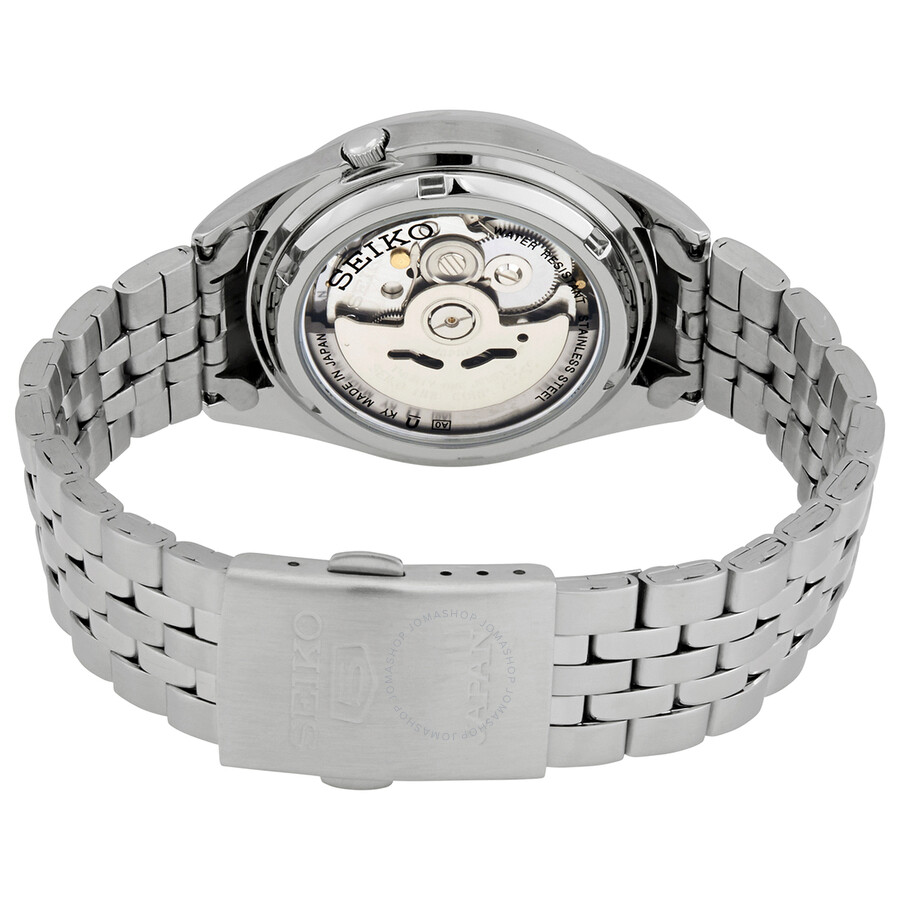 Seiko 5 Black Dial Stainless Steel Men's Watch